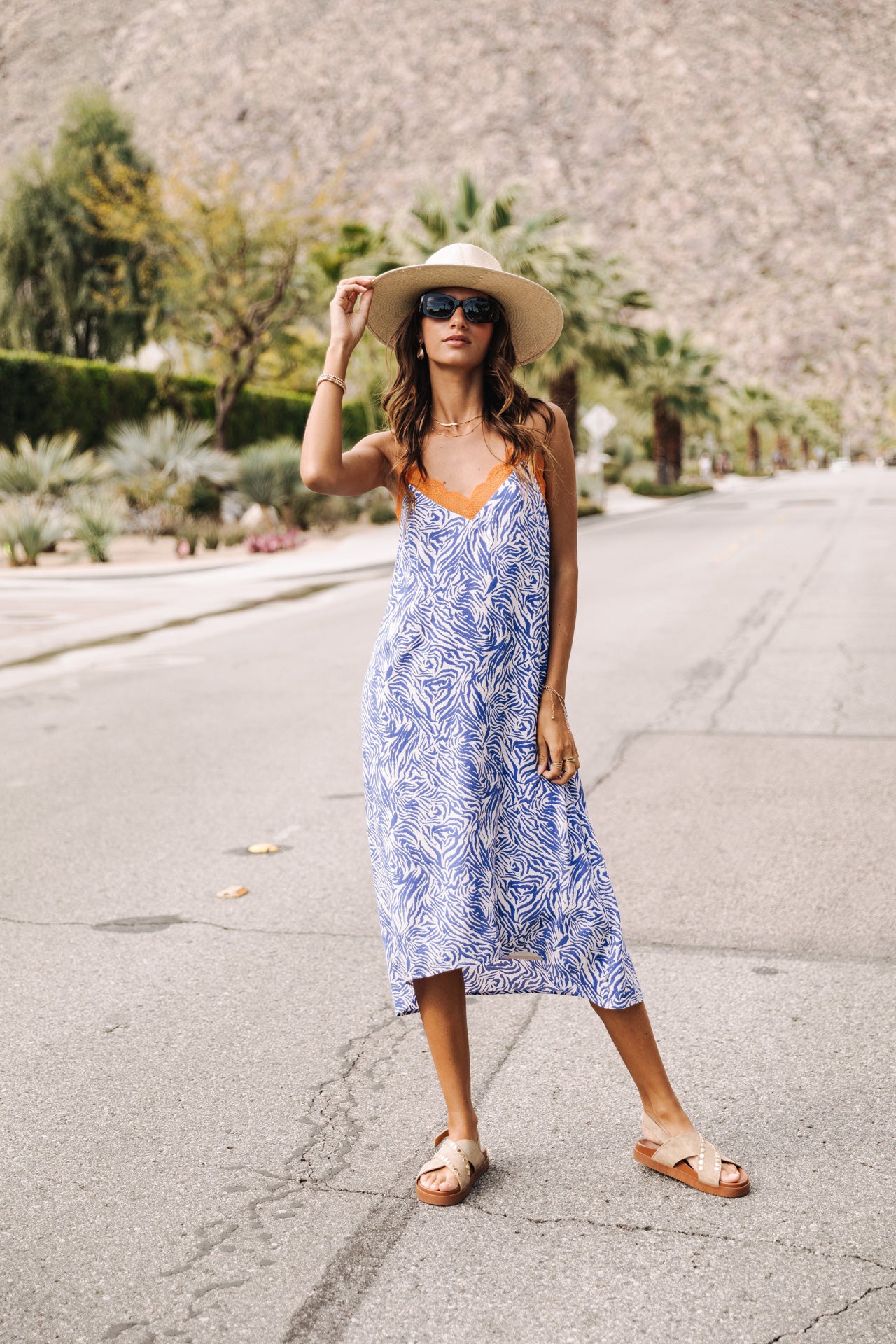 Robe nuisette Femme Mia Zebrure dazzling blue | Freeman T. Porter