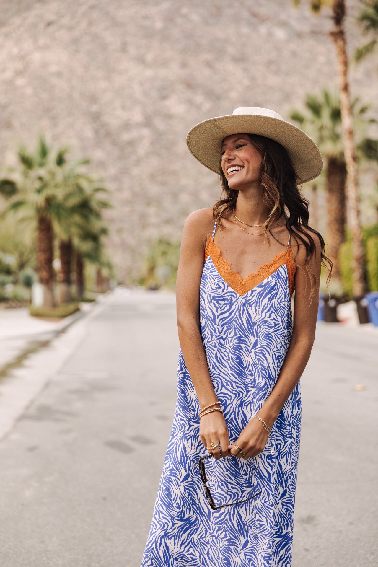 Robe nuisette Femme Mia Zebrure dazzling blue | Freeman T. Porter