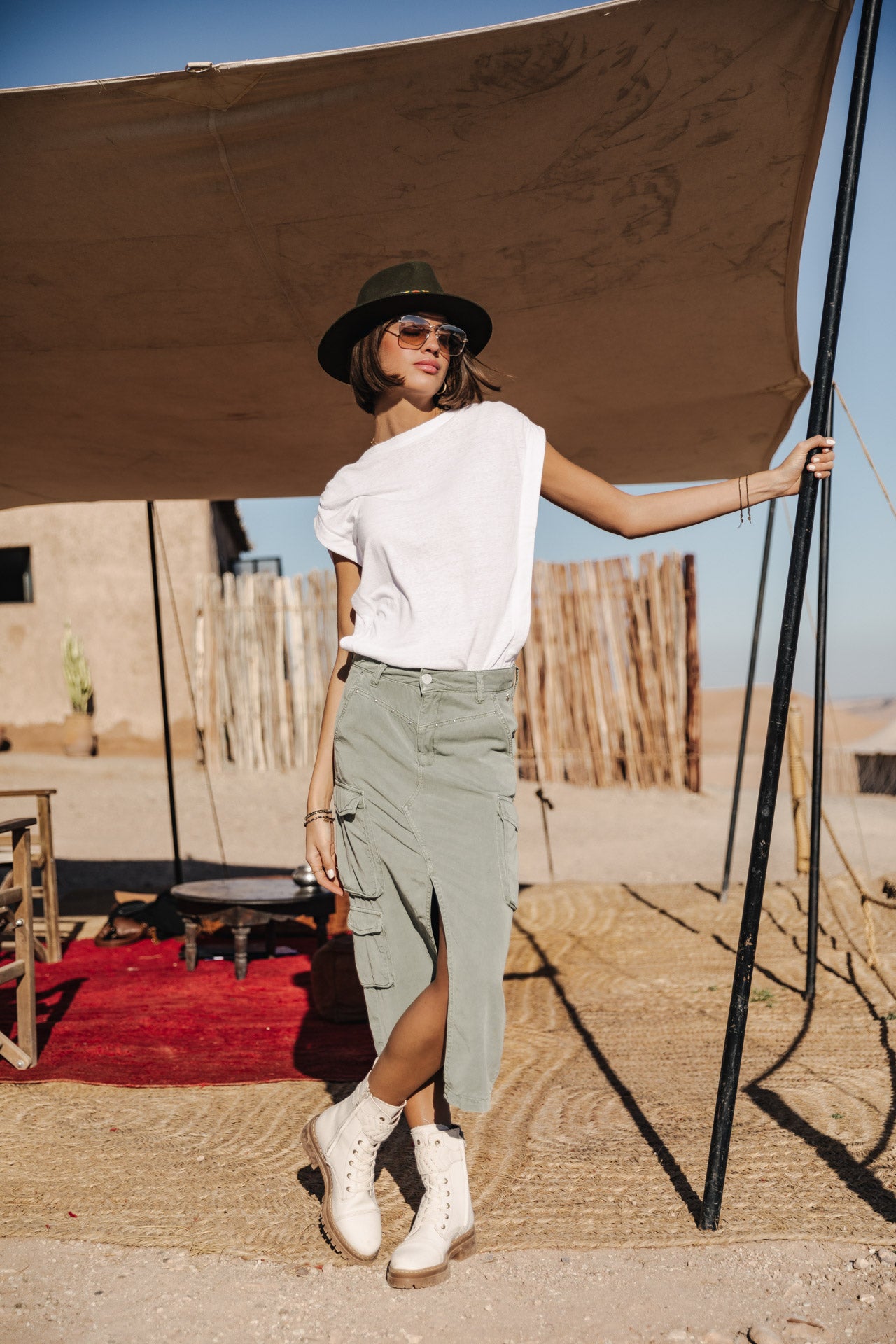 Jupe cargo Femme Welby Jazz lily pad | Freeman T. Porter