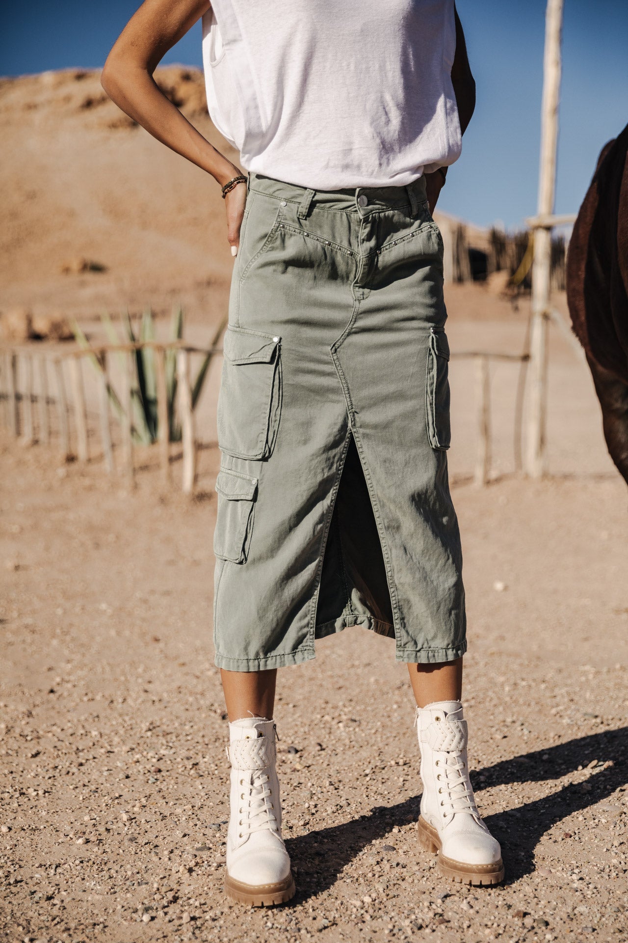 Jupe cargo Femme Welby Jazz lily pad | Freeman T. Porter