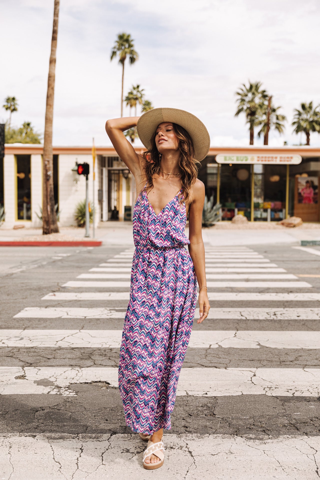 Robe longue Mujer Raelle Etnico blue | Freeman T. Porter