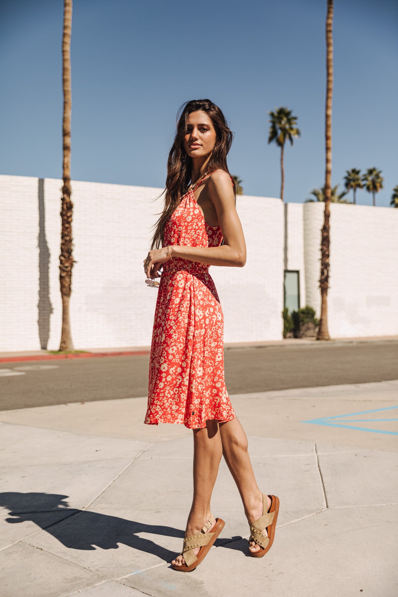 Robe à bretelles Femme Raffine Daisy fiesta red | Freeman T. Porter