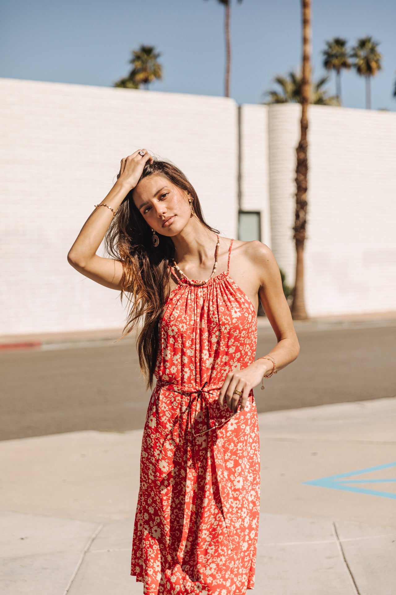 Robe à bretelles Femme Raffine Daisy fiesta red | Freeman T. Porter