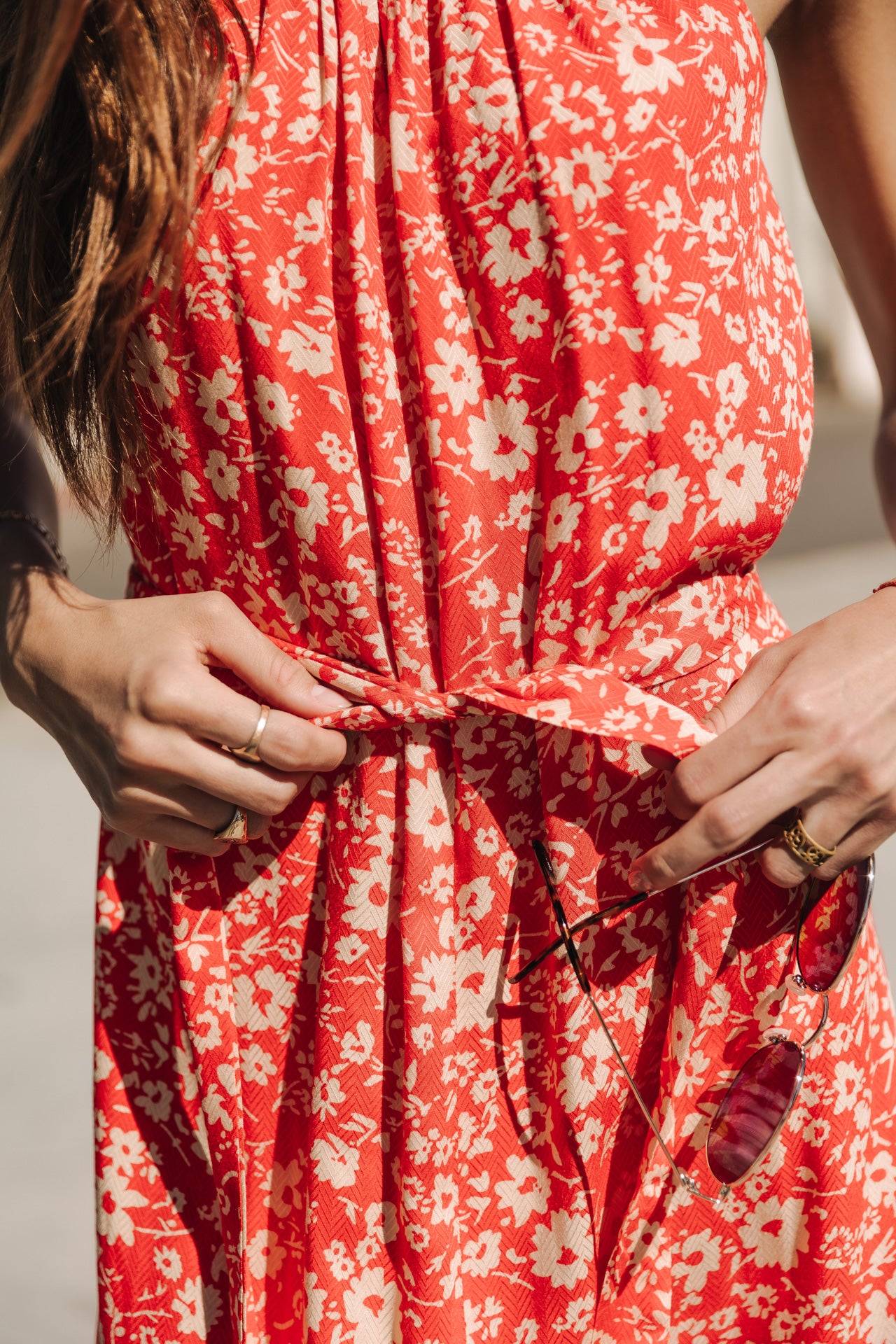 Robe à bretelles Femme Raffine Daisy fiesta red | Freeman T. Porter