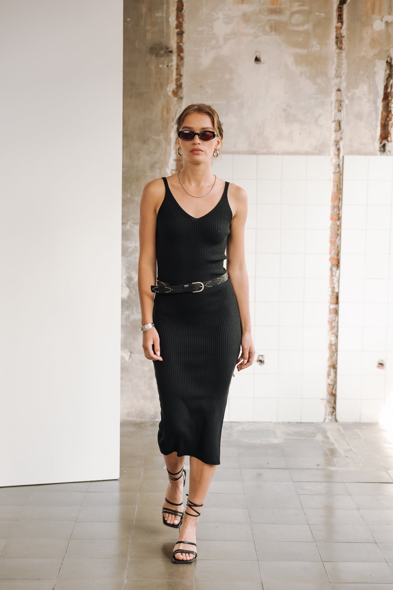 Robe maille Femme Ribea Rib black | Freeman T. Porter