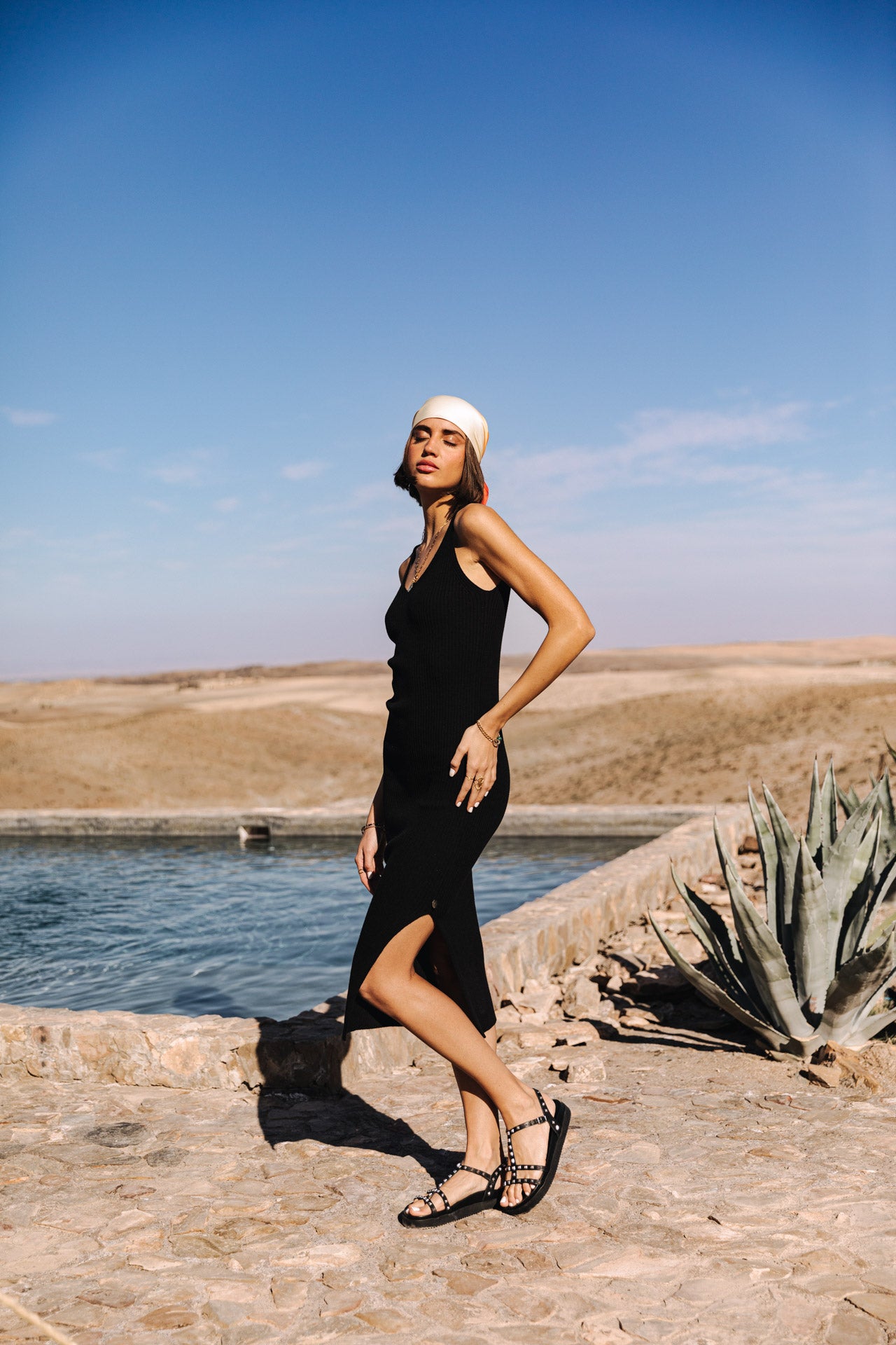 Robe maille Femme Ribea Rib black | Freeman T. Porter