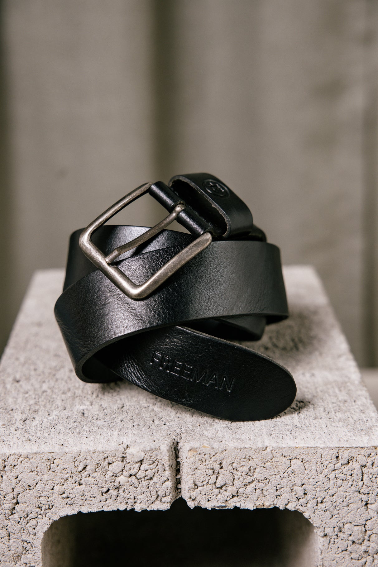 Cinturón de cuero Hombres Agust black | Freeman T. Porter