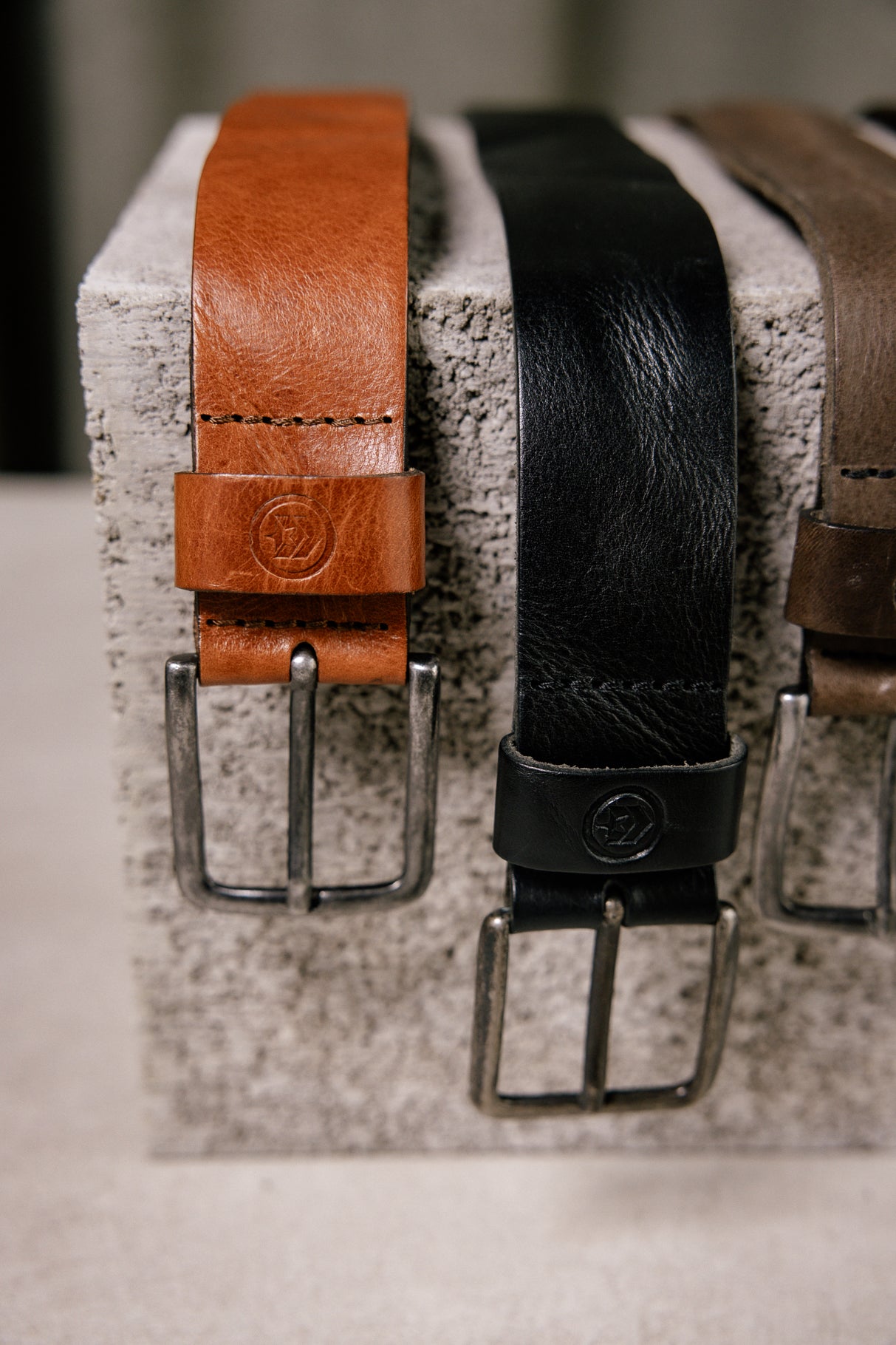 Ceinture en cuir Homme Agust cognac | Freeman T. Porter