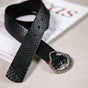 Ceinture en cuir Femme Vedra Snake black | Freeman T. Porter