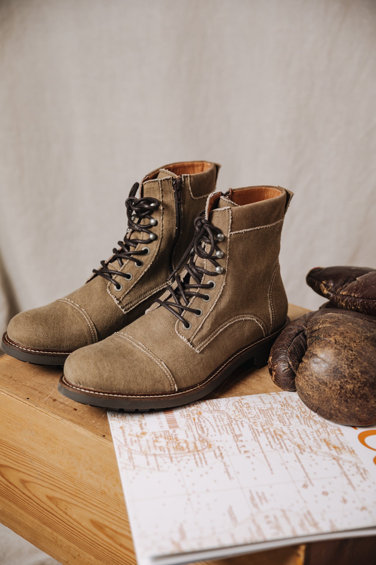 Shoes Men Bramy Canvas tobacco brown | Freeman T. Porter