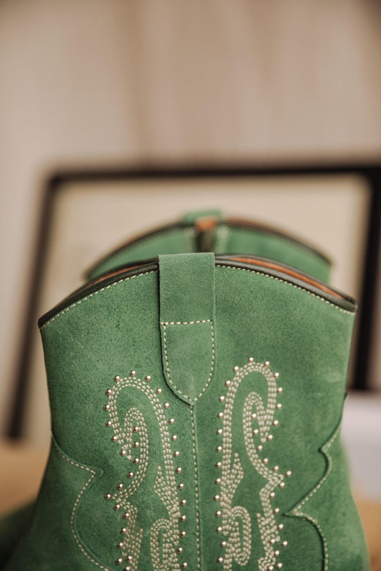Boots Woman Laurene Suede sage green | Freeman T. Porter