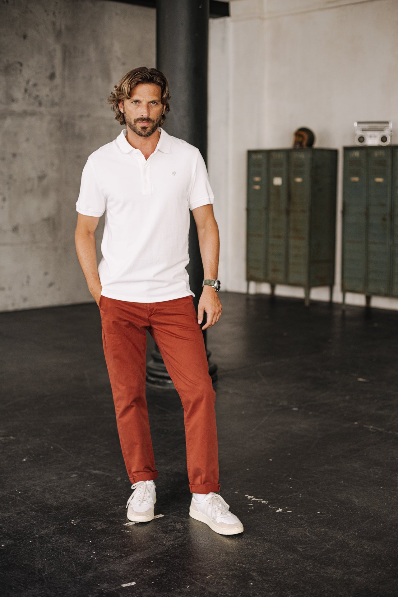 Polo brodé Homme Tadley Icon white | Freeman T. Porter