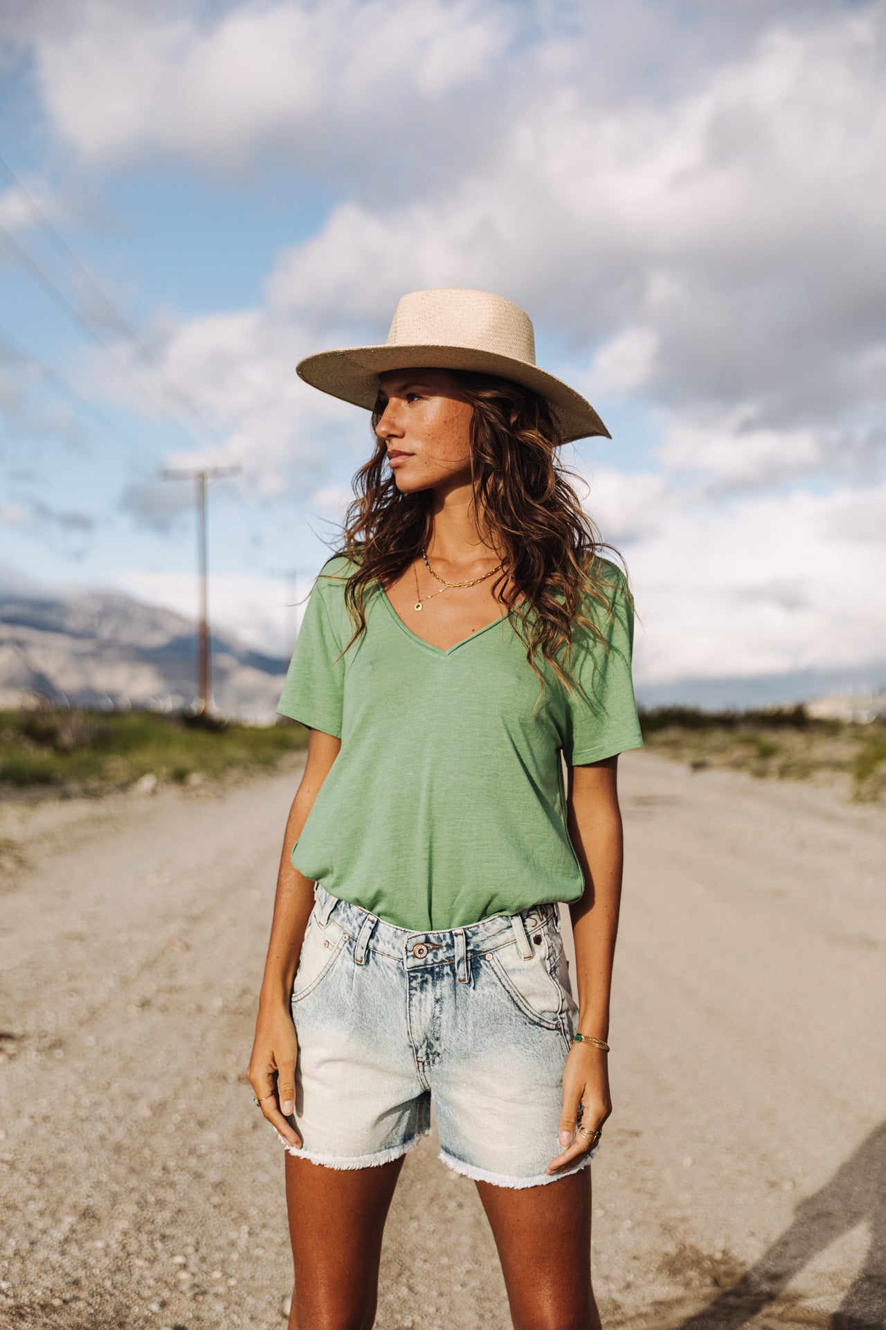 T-Shirt manches courtes Femme Tobby Fancy loden frost | Freeman T. Porter