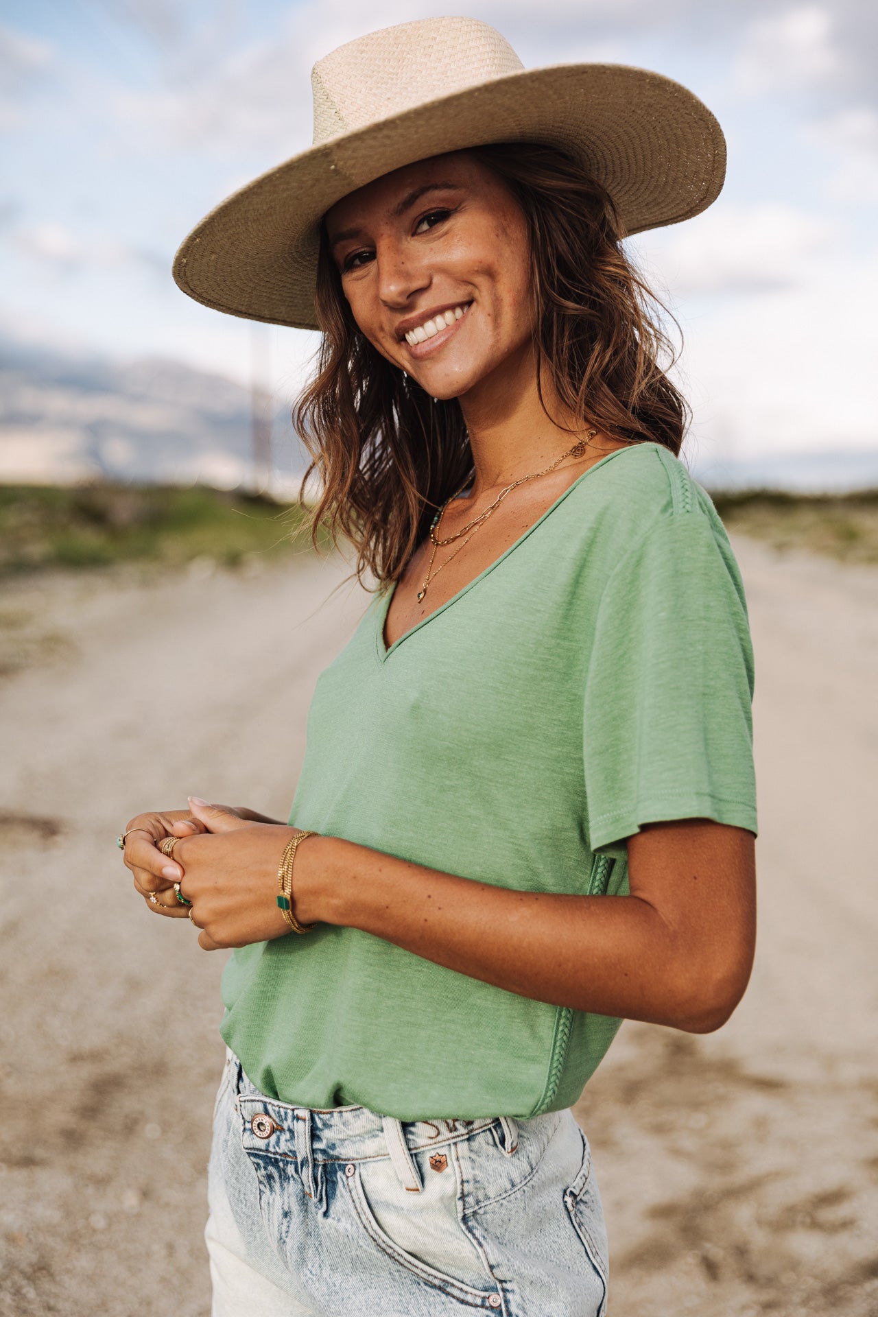 T-Shirt manches courtes Femme Tobby Fancy loden frost | Freeman T. Porter