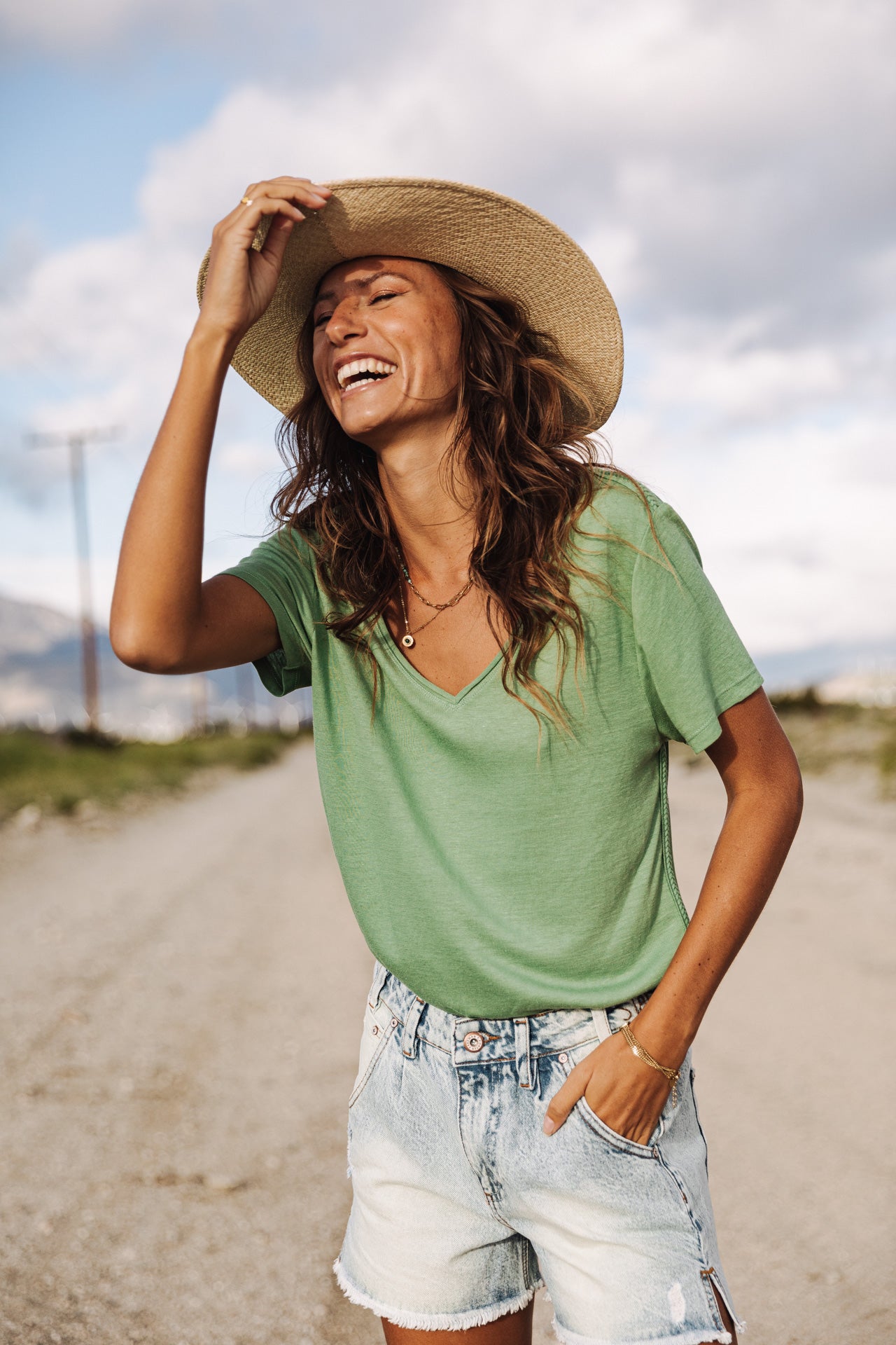 T-Shirt manches courtes Femme Tobby Fancy loden frost | Freeman T. Porter