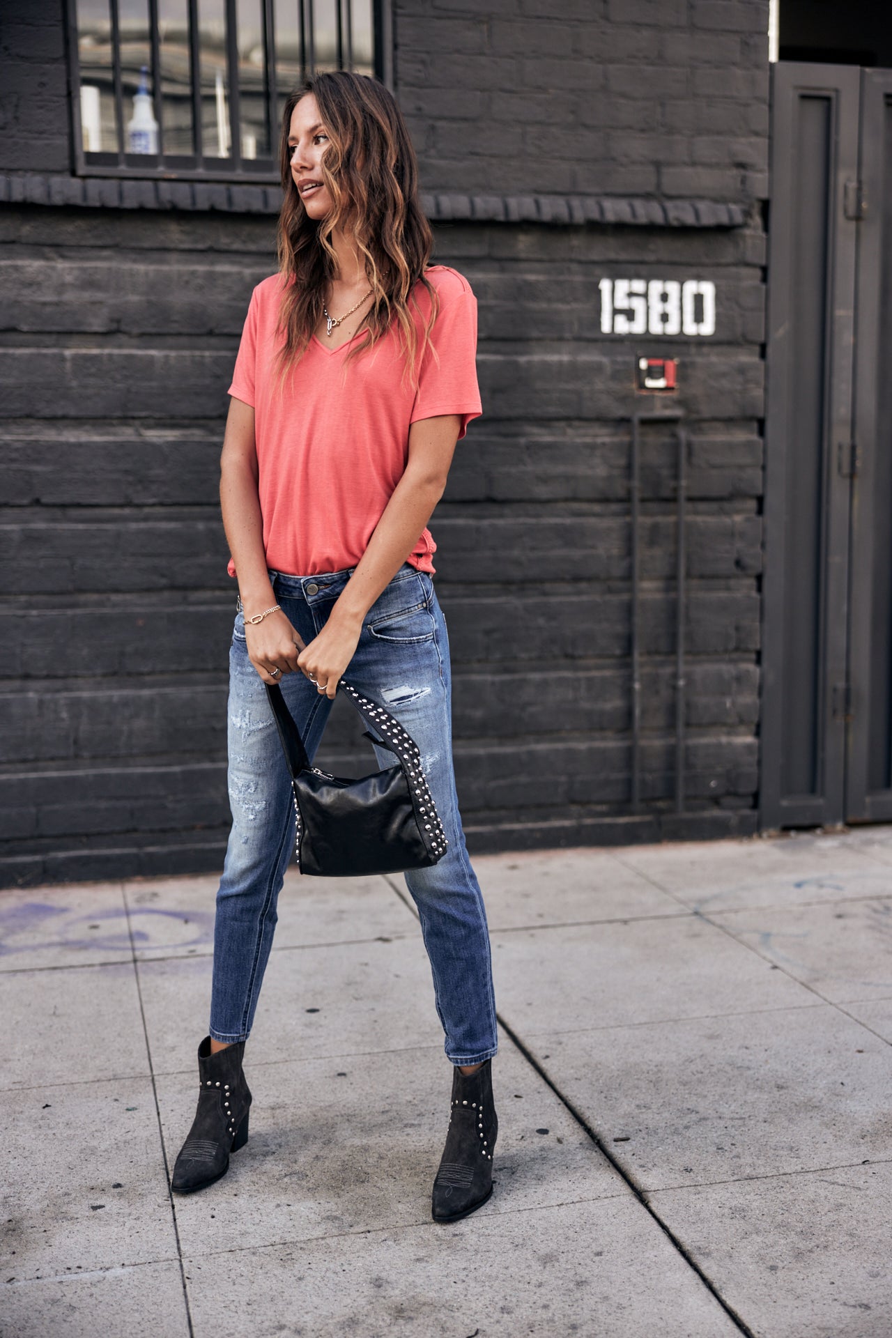 T-Shirt manches courtes Femme Tobby Fancy hot coral | Freeman T. Porter