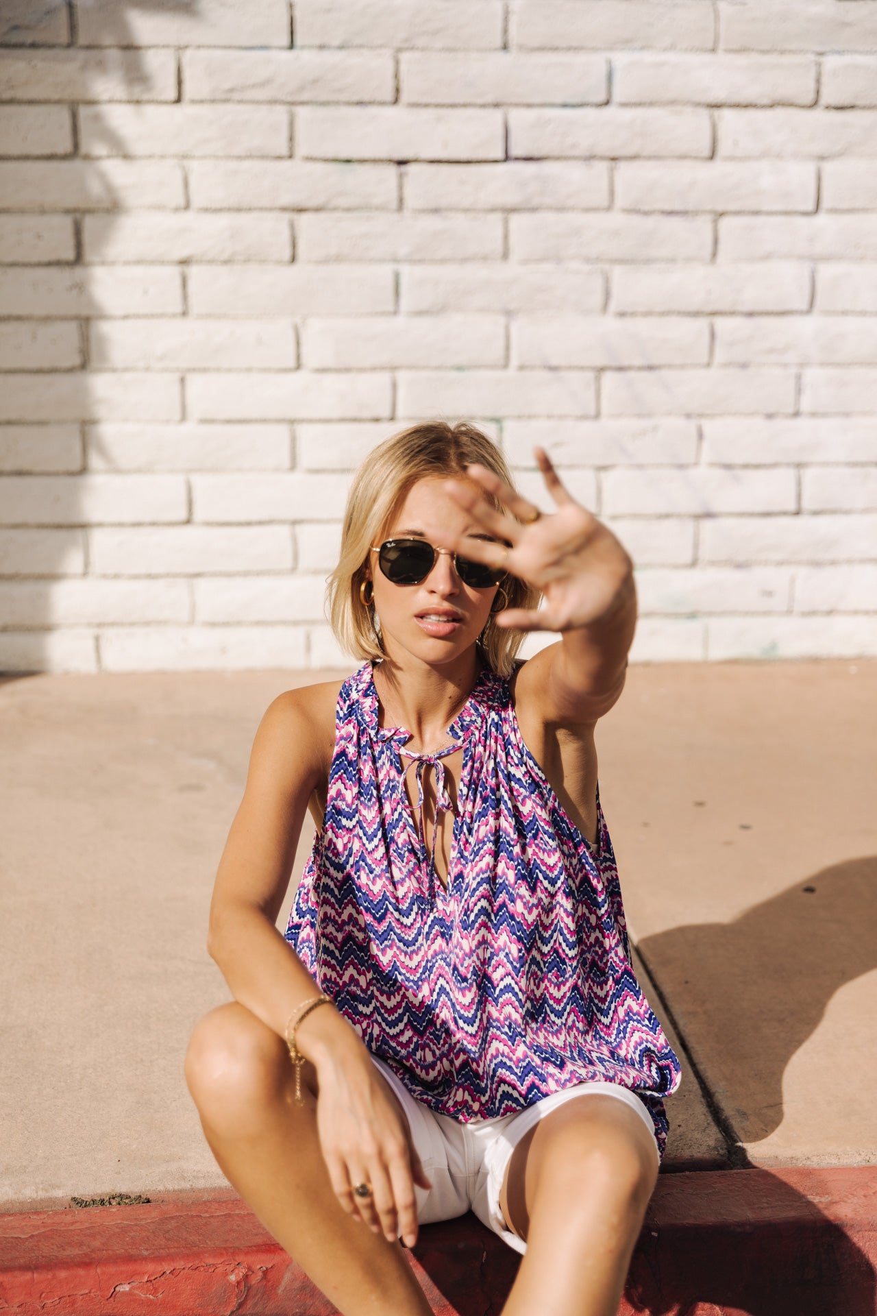 Top suelto Mujer Nell Etnico blue | Freeman T. Porter