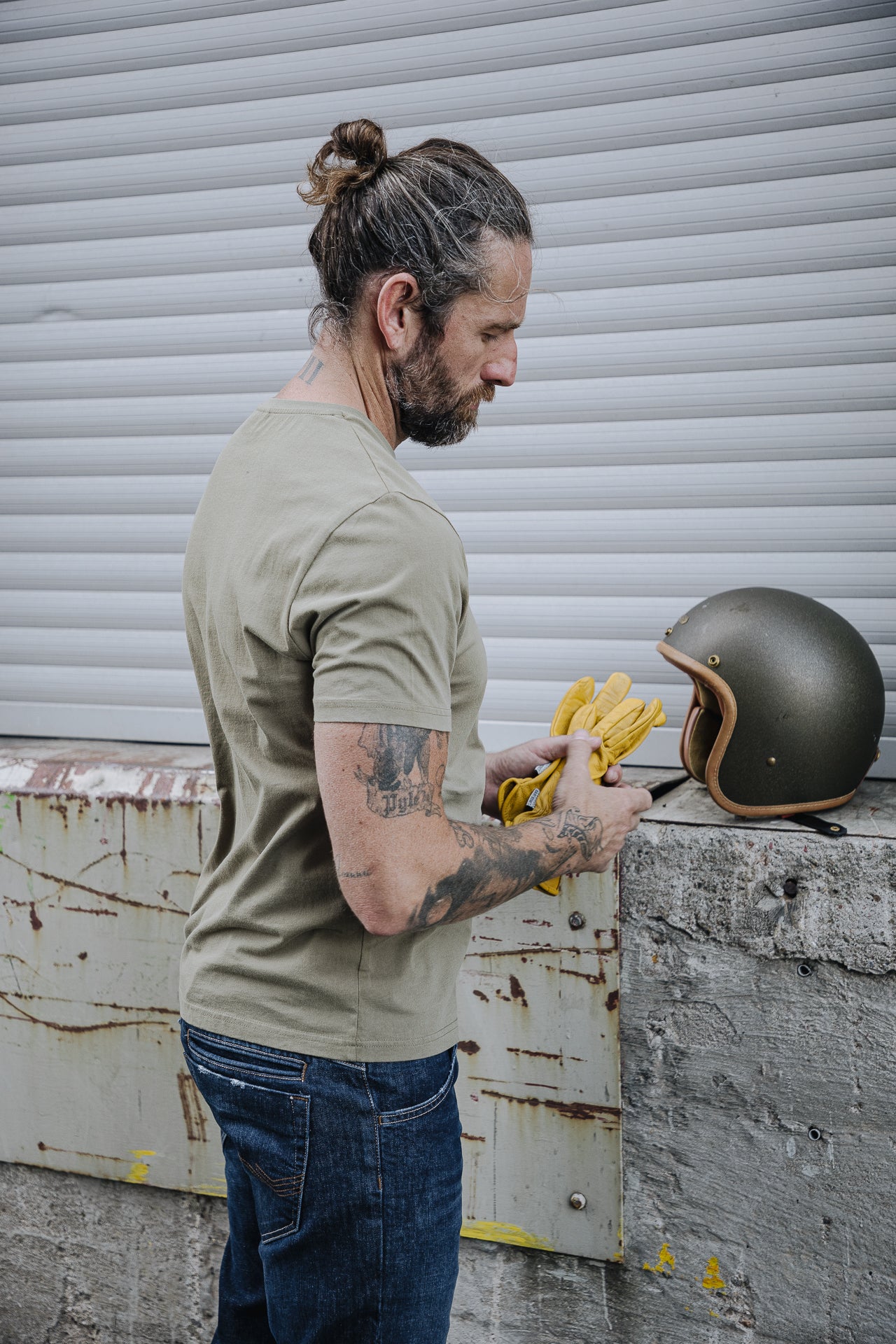 T-shirt Homme Ivander Crew deep lichen green | Freeman T. Porter