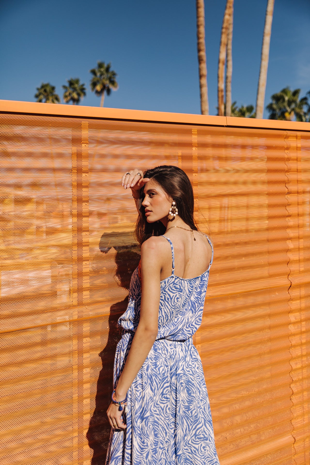 Top bretelles Mujer Selia Zebrure dazzling blue | Freeman T. Porter