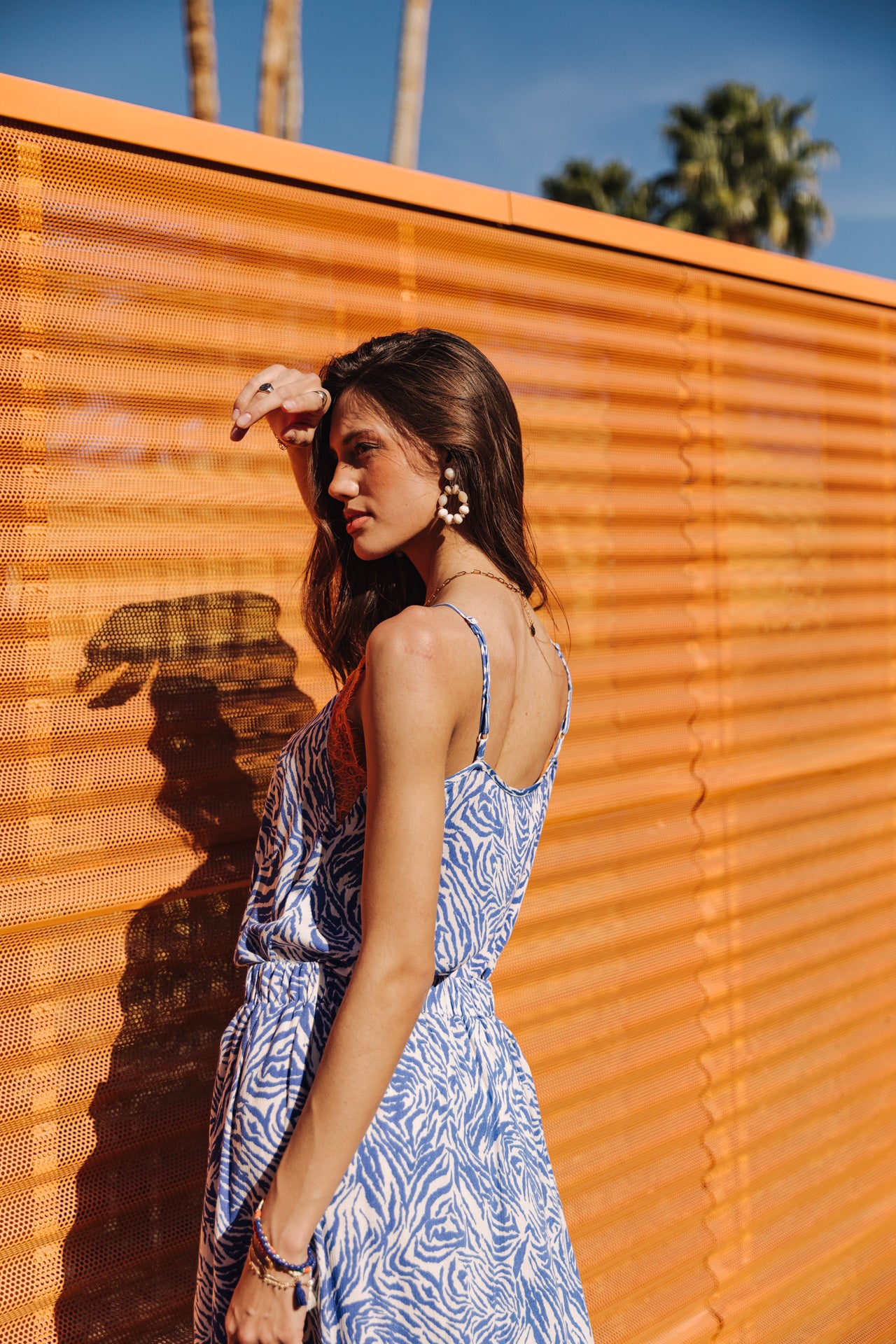 Top bretelles Mujer Selia Zebrure dazzling blue | Freeman T. Porter