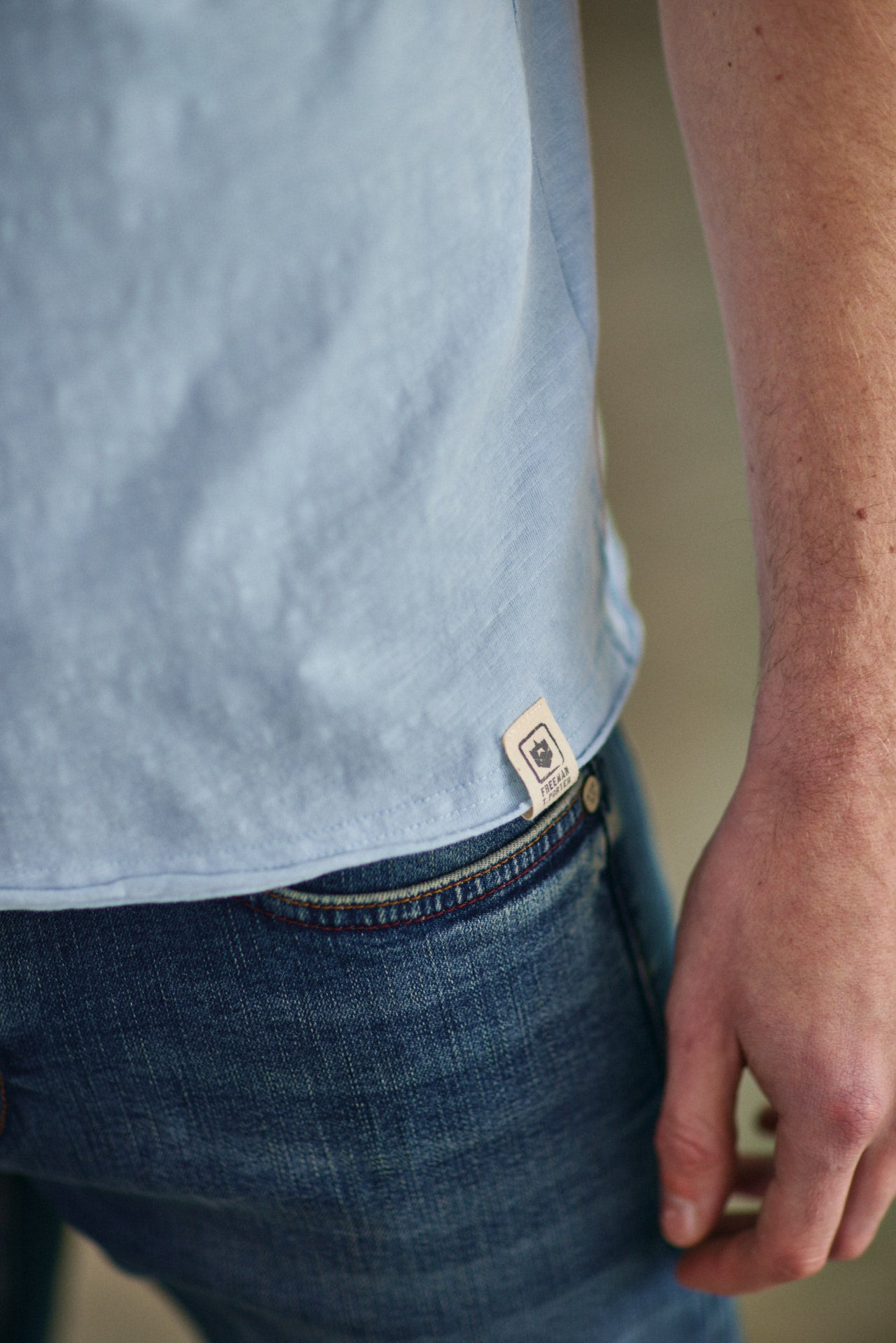 T-shirt Homme Leandro Kansas blue sky | Freeman T. Porter
