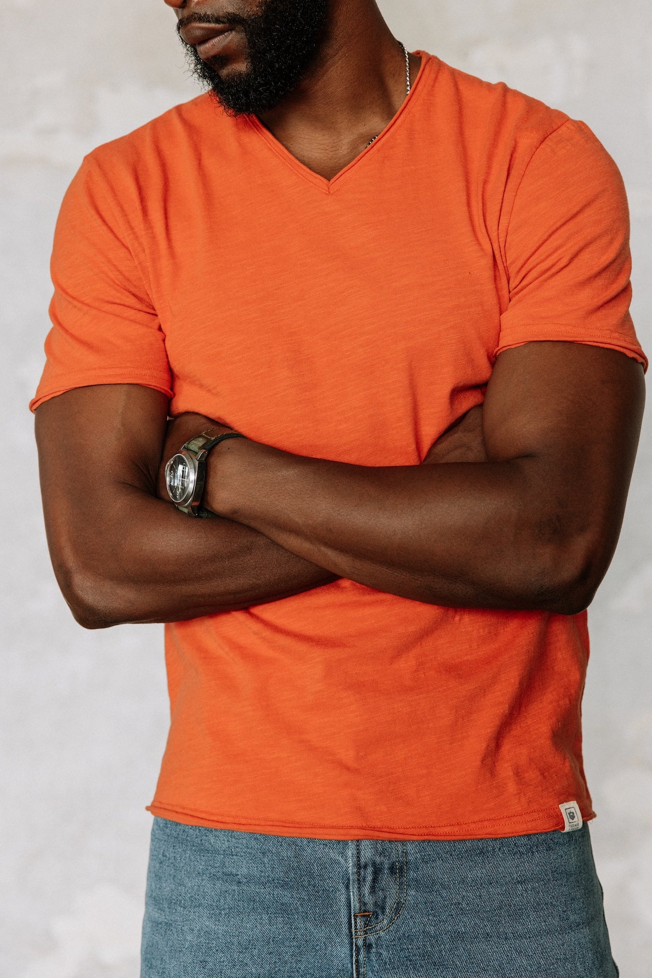 T-Shirt en jersey flammé Homme Leandro Kansas mecca orange | Freeman T. Porter