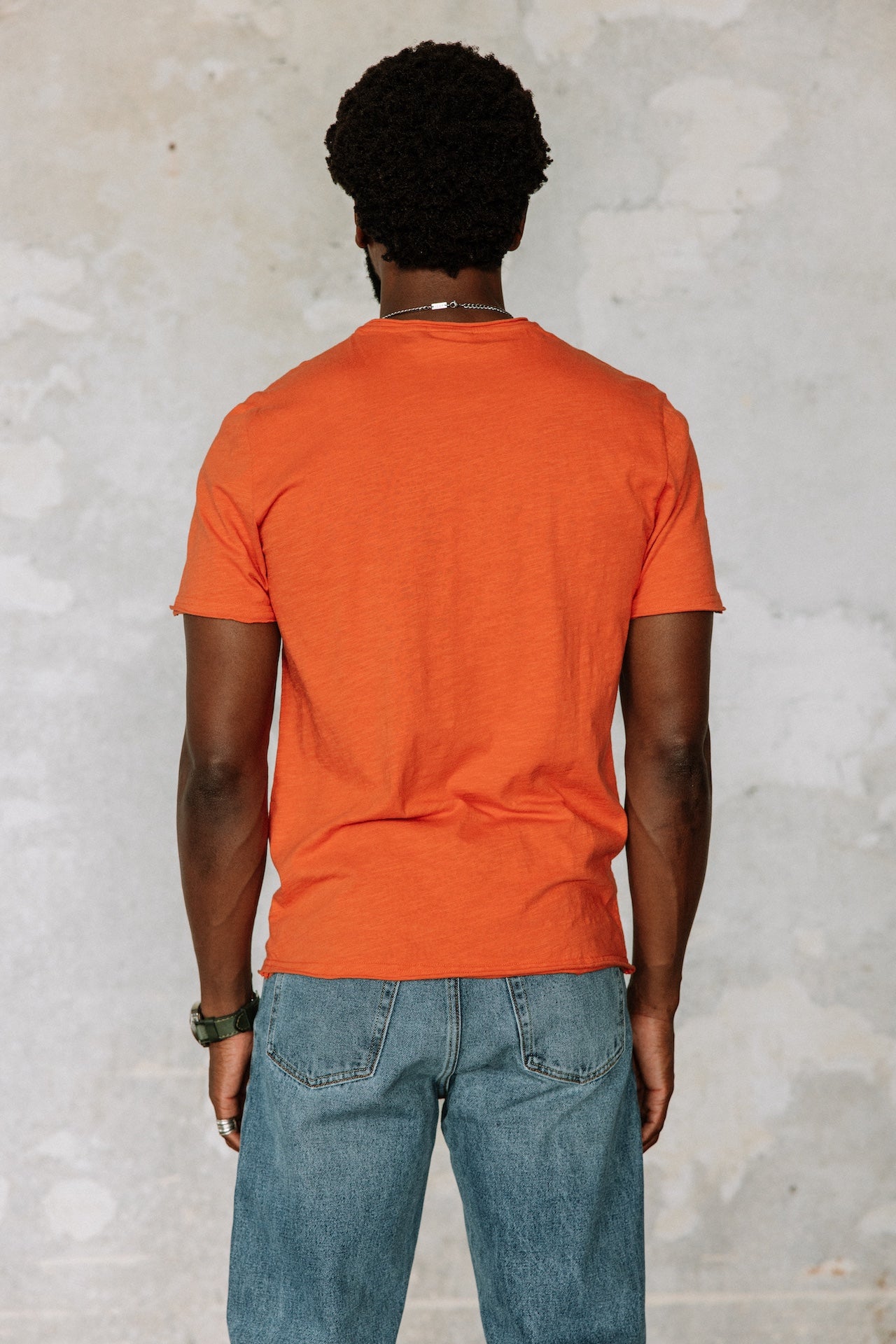 T-shirt en jersey flammé Hombres Leandro Kansas mecca orange | Freeman T. Porter