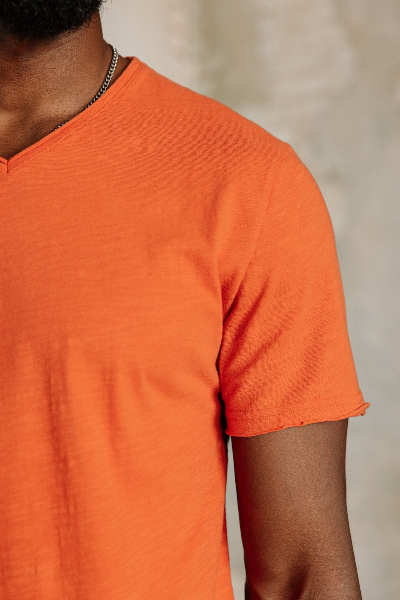 T-shirt en jersey flammé Hombres Leandro Kansas mecca orange | Freeman T. Porter