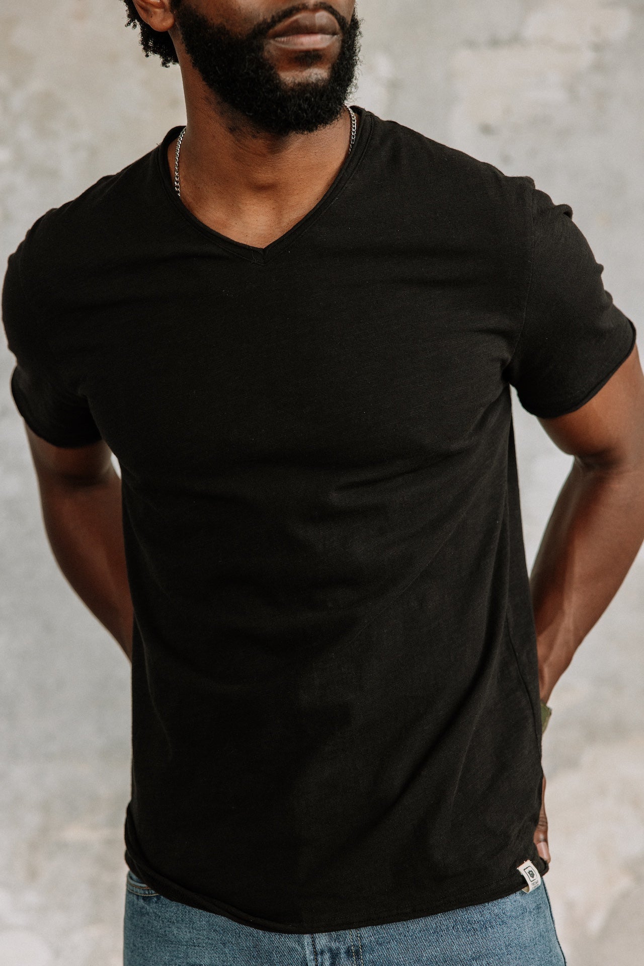 T-Shirt en jersey flammé Homme Leandro Kansas pirate black | Freeman T. Porter