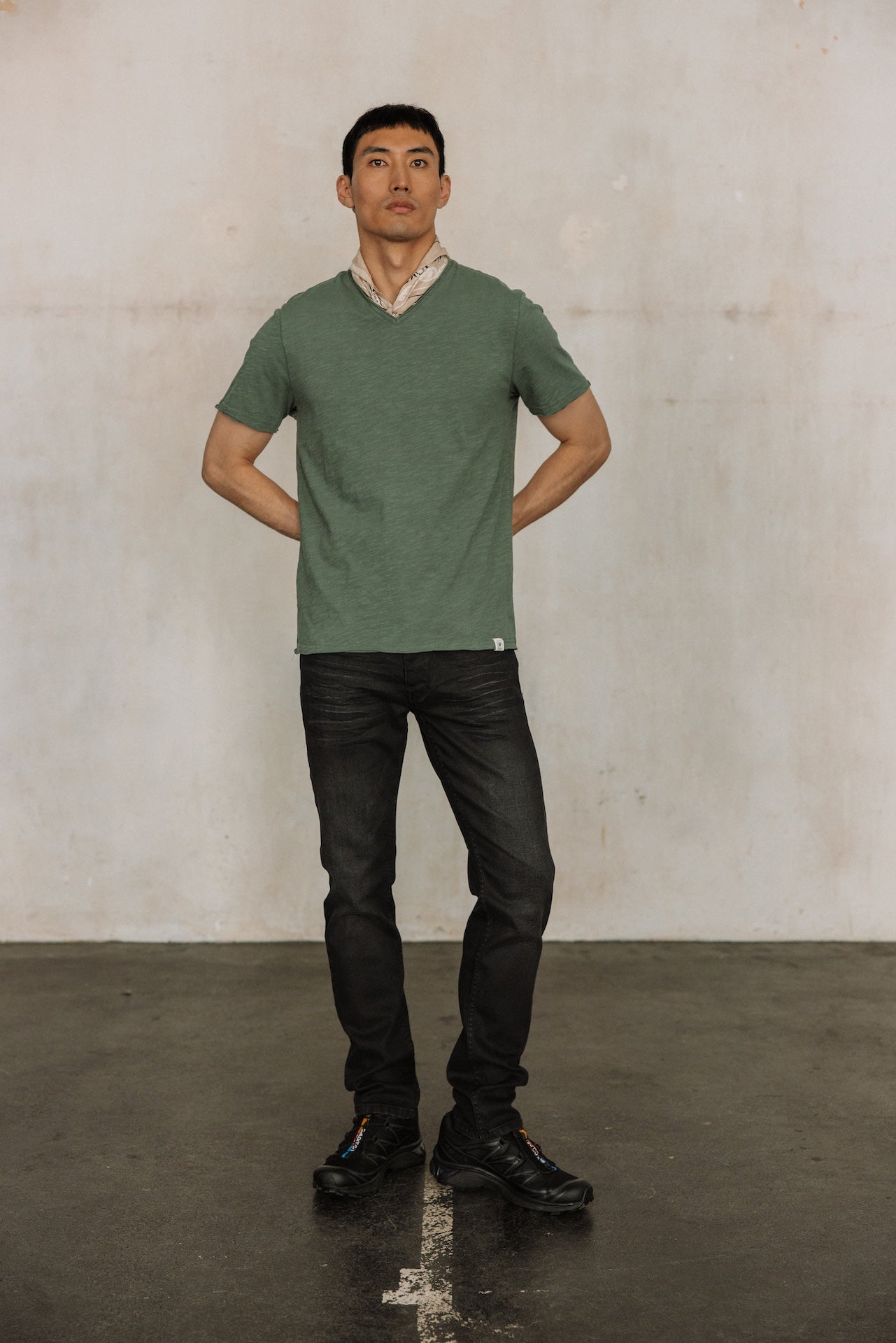 T-shirt en jersey flammé Hombres Leandro Kansas laurel wreath | Freeman T. Porter