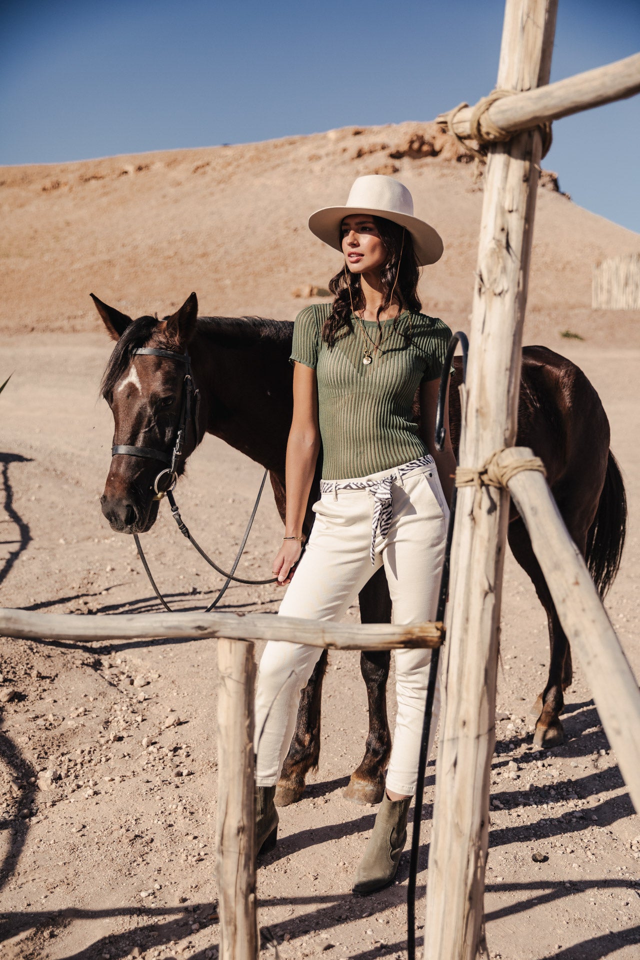 T-Shirt manches courtes Woman Toranne Rib elm green | Freeman T. Porter