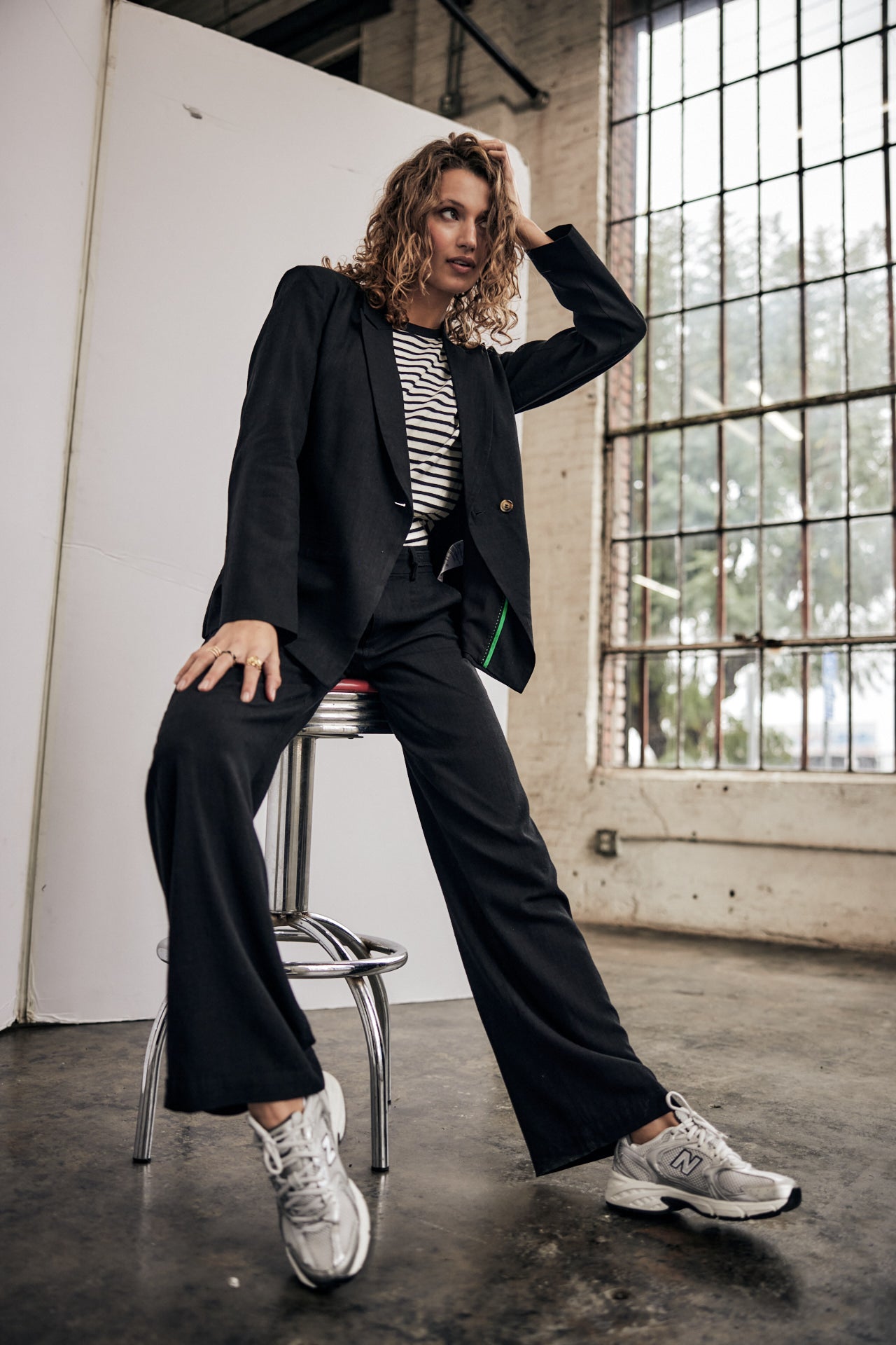 T-shirt sans manche Woman Trenny Stripes black | Freeman T. Porter