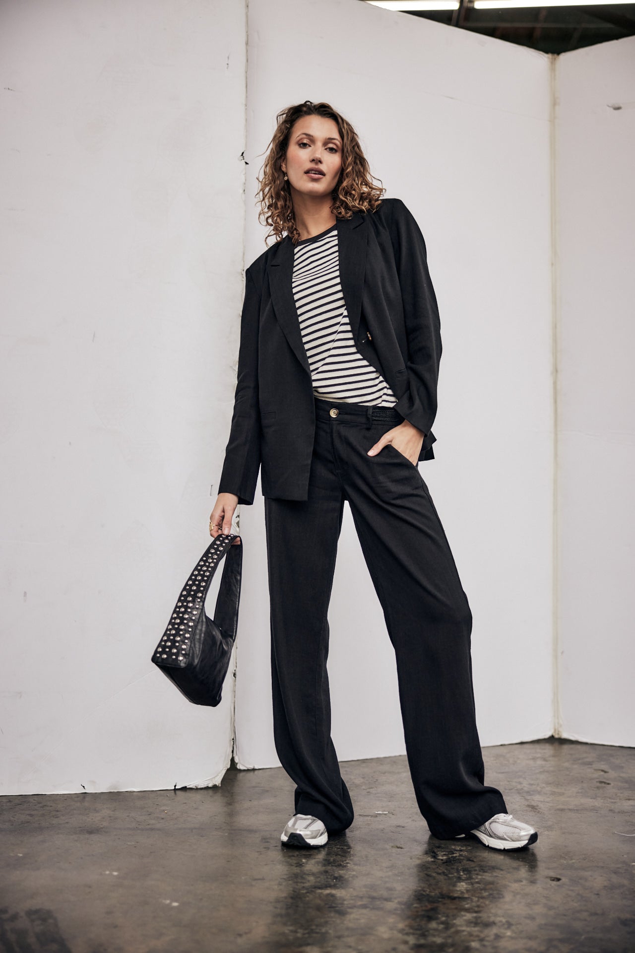T-shirt sans manche Woman Trenny Stripes black | Freeman T. Porter