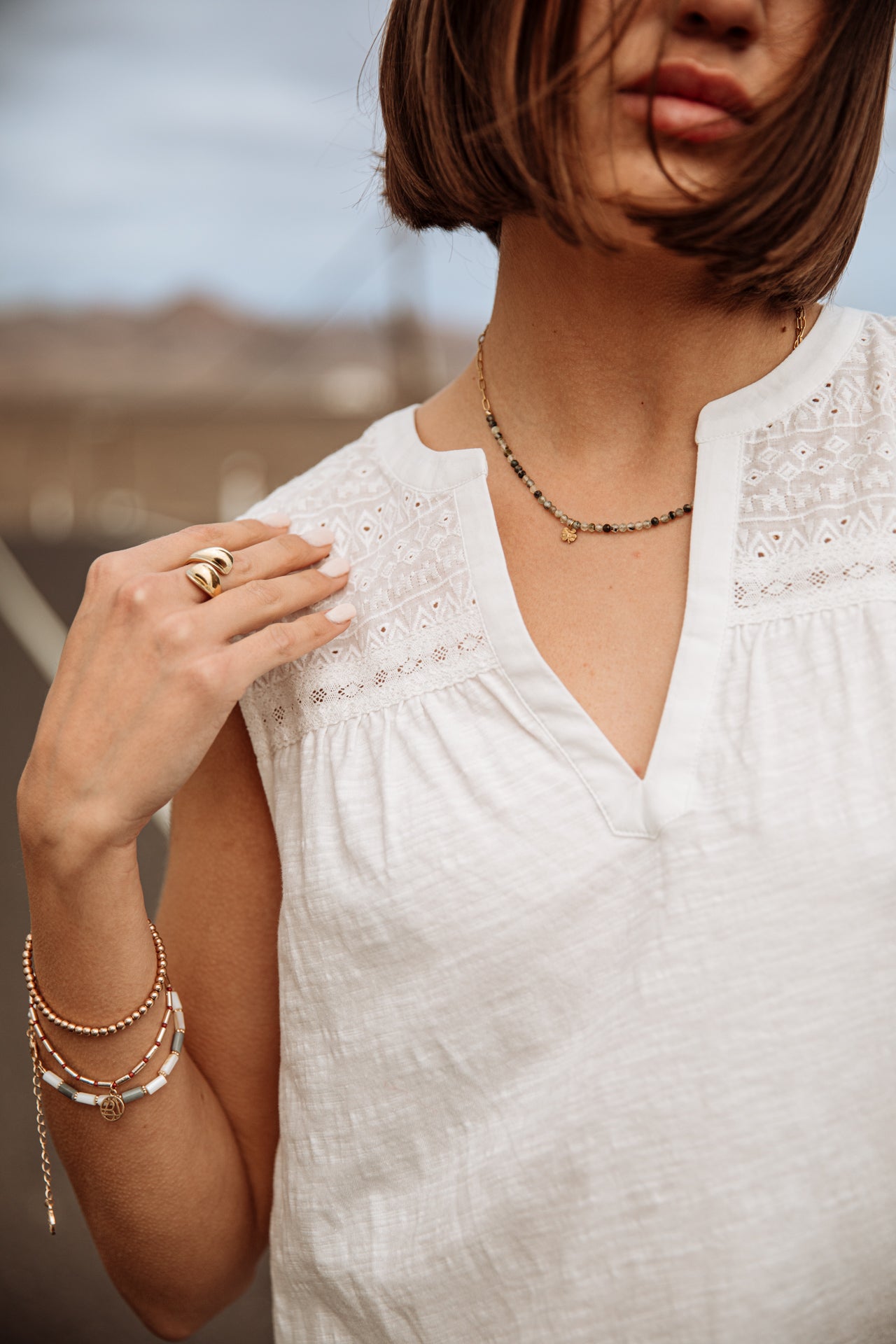 T-shirt sans manche Woman Trudie white | Freeman T. Porter