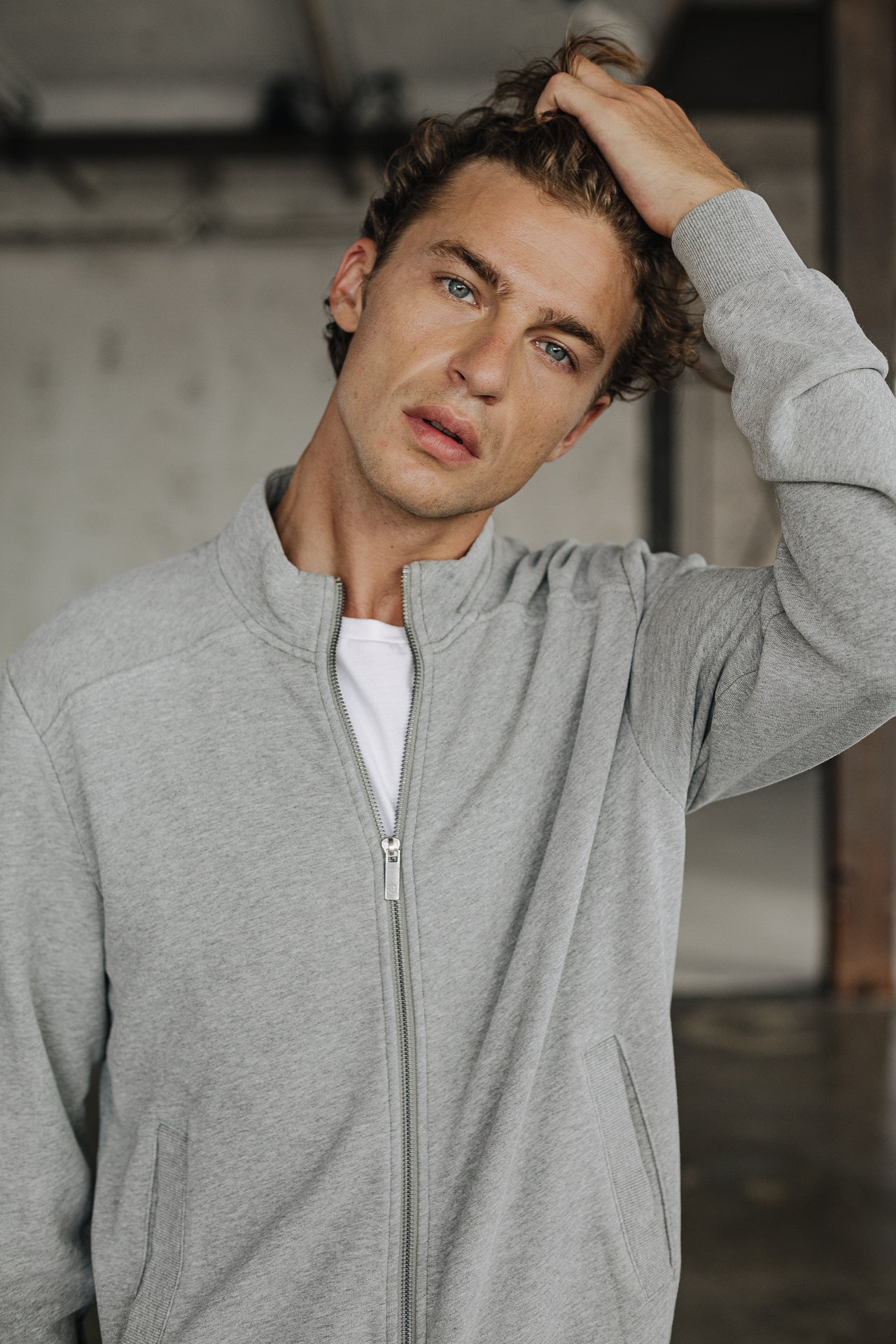 Gilet zippé Homme Sully Snug dark grey melange | Freeman T. Porter