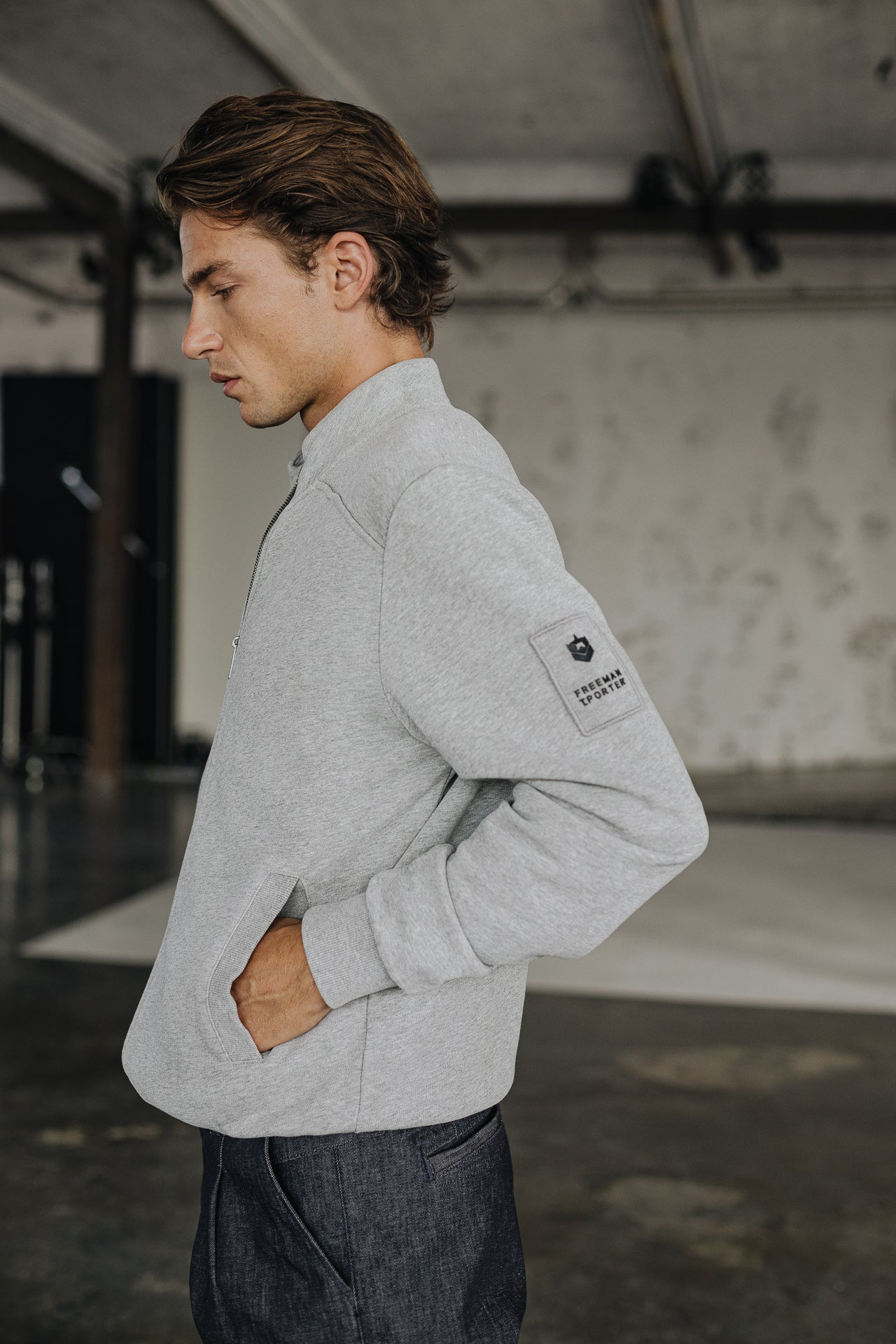 Gilet zippé Homme Sully Snug dark grey melange | Freeman T. Porter