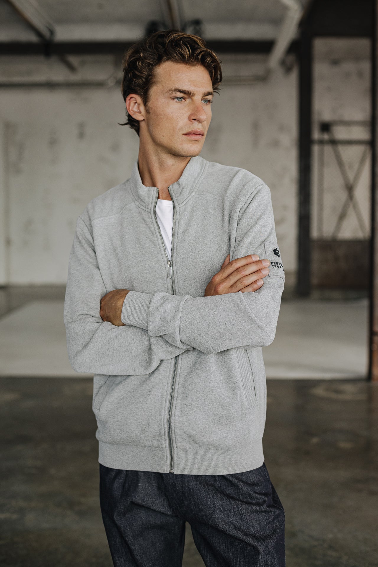 Gilet zippé Homme Sully Snug dark grey melange | Freeman T. Porter