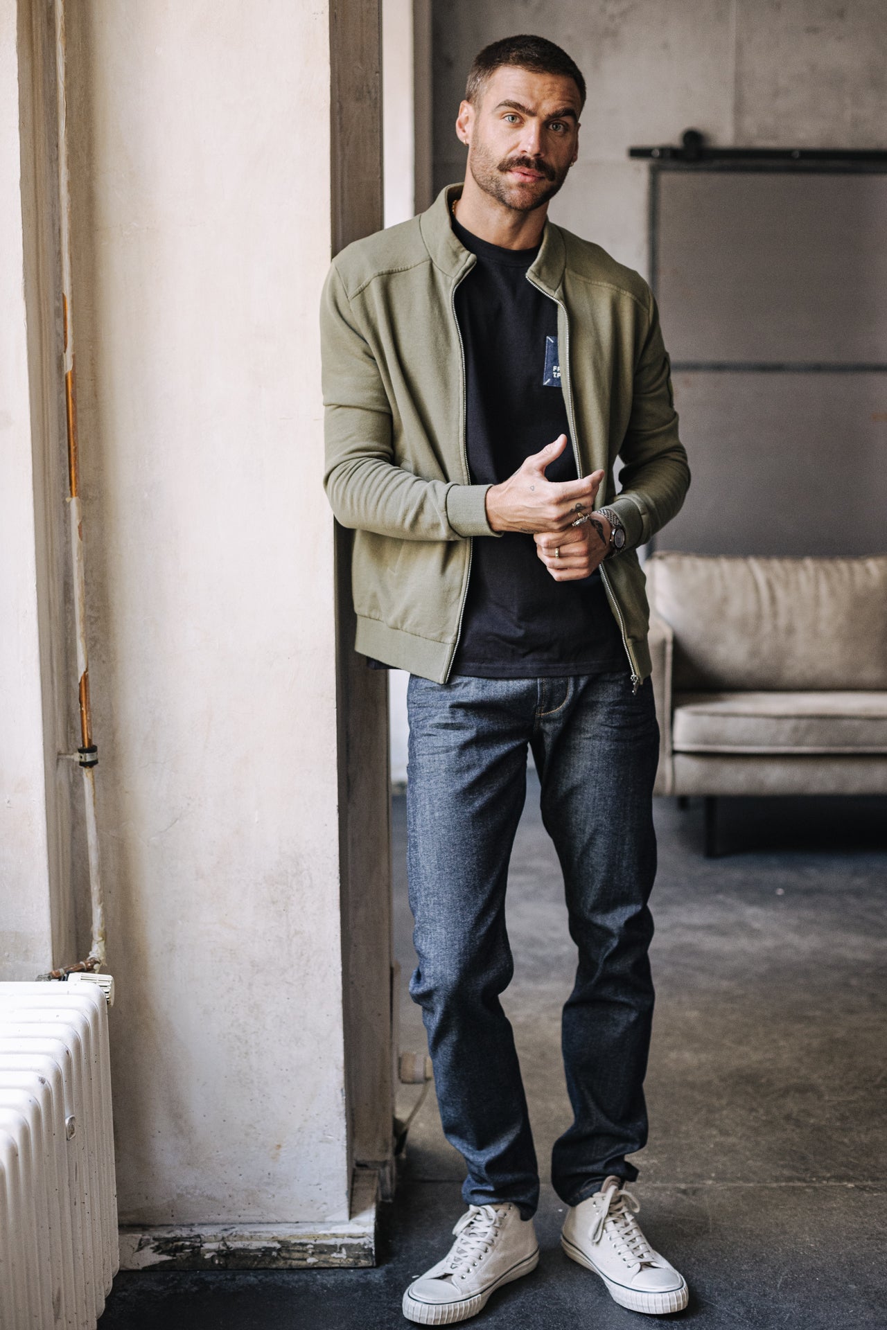 Gilet zippé Homme Sully Snug deep lichen green | Freeman T. Porter