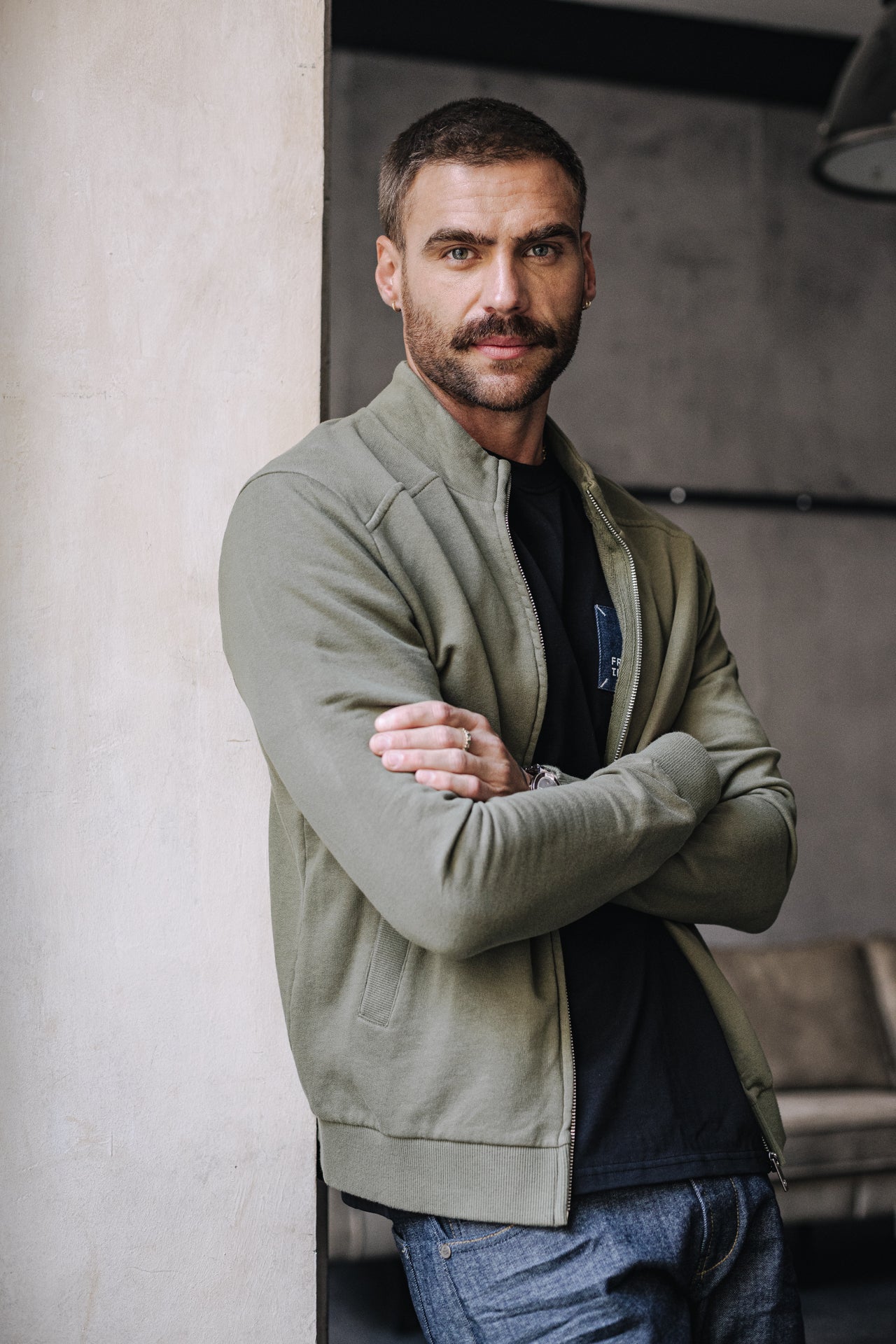 Gilet zippé Homme Sully Snug deep lichen green | Freeman T. Porter