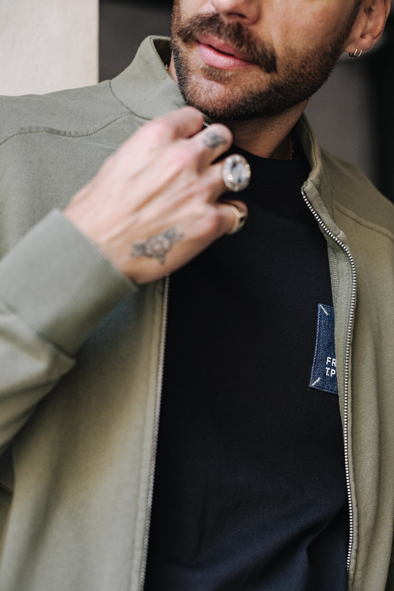 Gilet zippé Homme Sully Snug deep lichen green | Freeman T. Porter