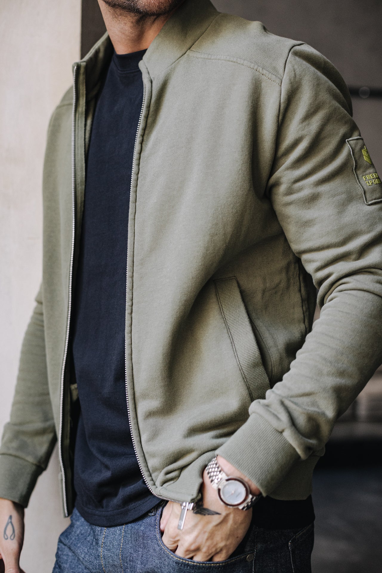 Gilet zippé Homme Sully Snug deep lichen green | Freeman T. Porter
