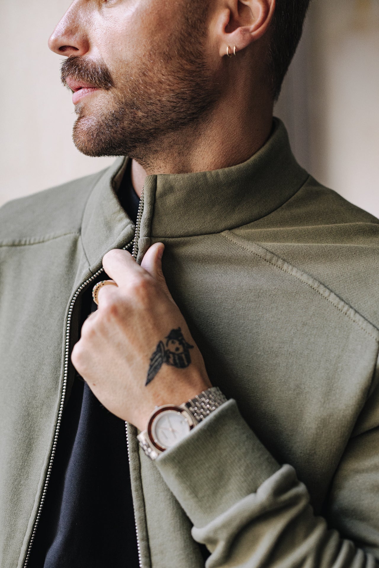 Gilet zippé Homme Sully Snug deep lichen green | Freeman T. Porter
