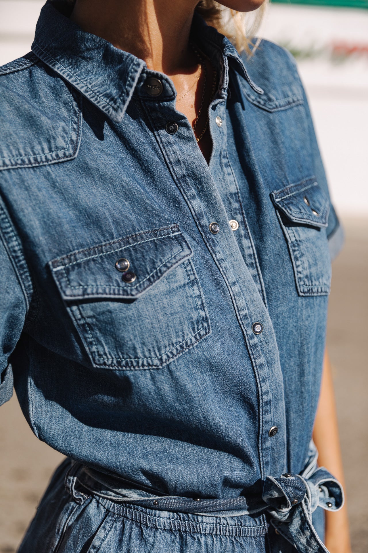 Combishort Frau Edna Denim manzana med | Freeman T. Porter