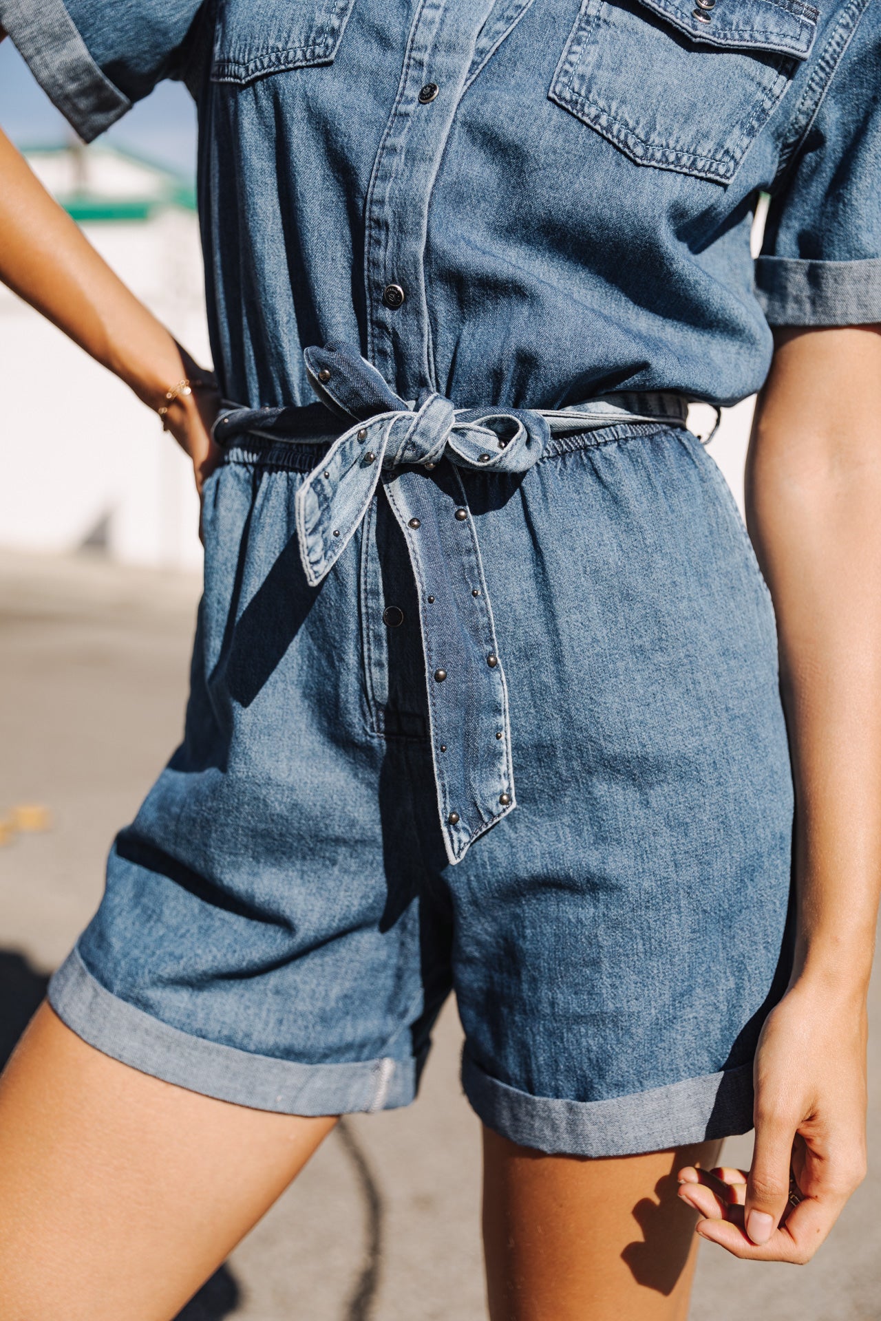 Combishort Frau Edna Denim manzana med | Freeman T. Porter