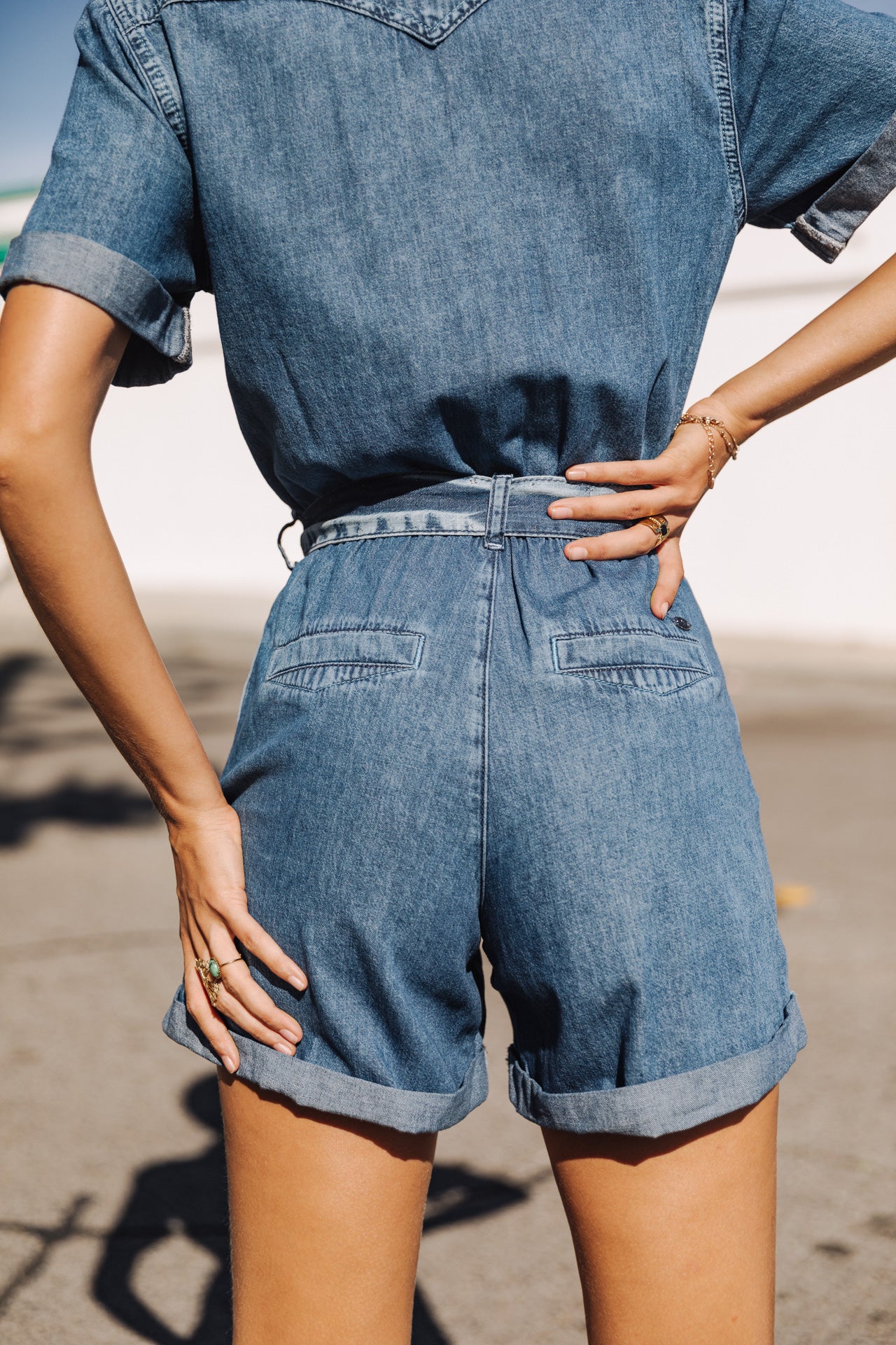 Combishort Frau Edna Denim manzana med | Freeman T. Porter