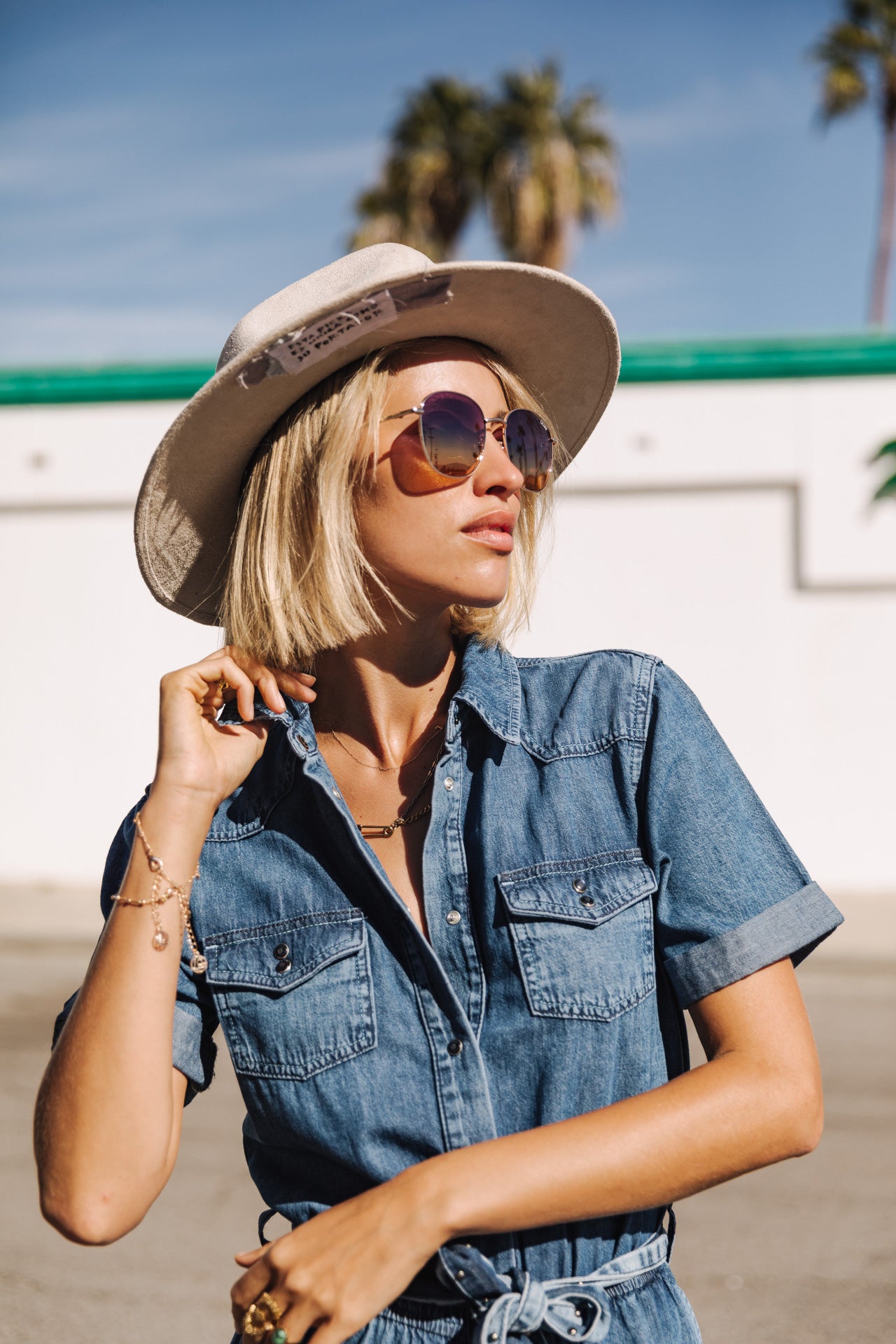 Combishort Frau Edna Denim manzana med | Freeman T. Porter