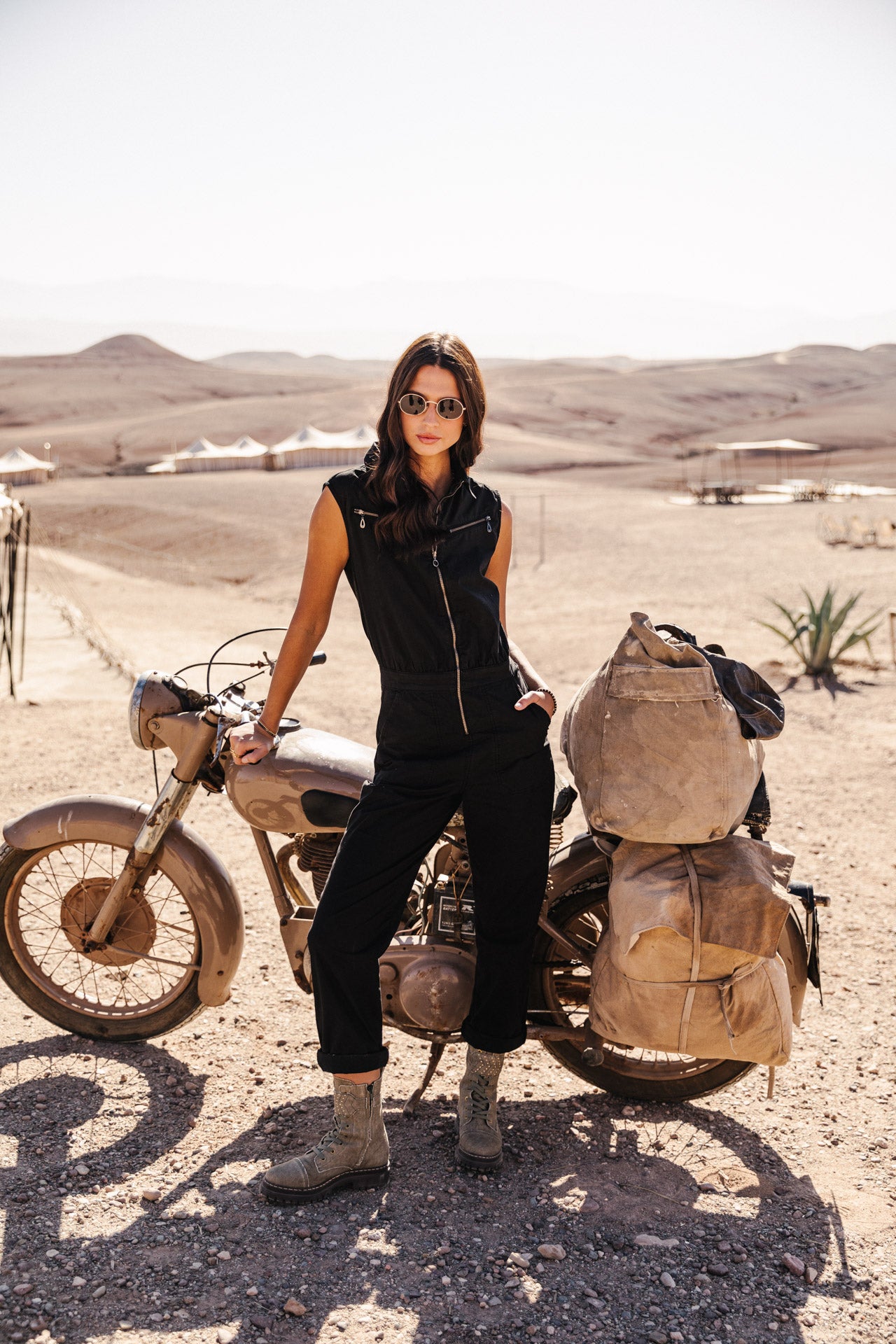 Combinaison zippée Femme Martha Calvi black | Freeman T. Porter