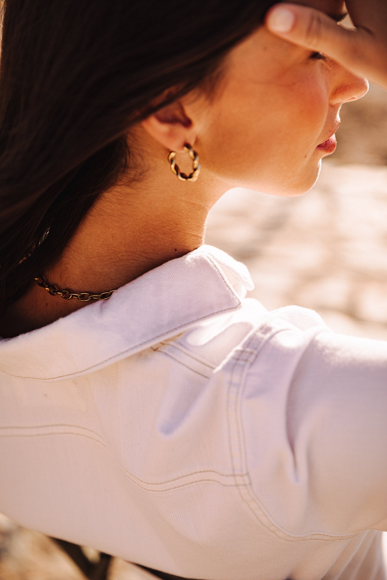 Combinaison en denim Femme Tifany Andalousia off white | Freeman T. Porter