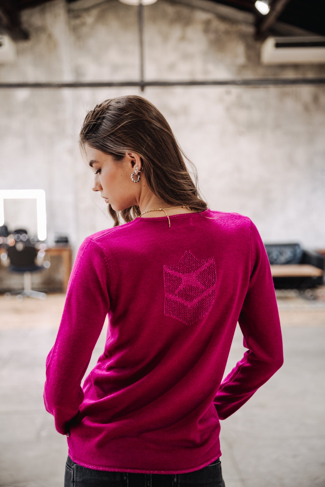 Pull ajusté Femme Lorelia festival fuchsia | Freeman T. Porter