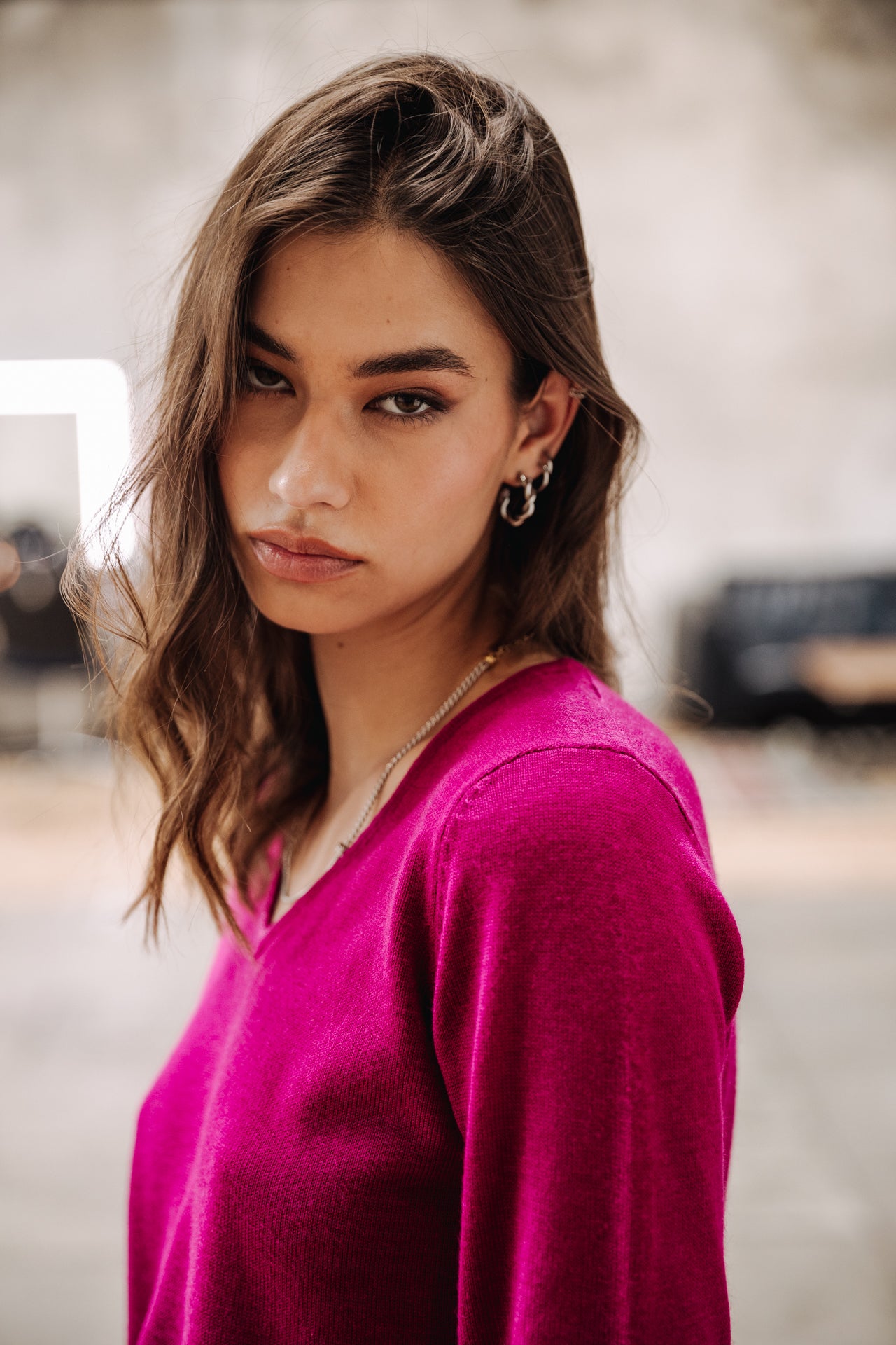 Pull ajusté Femme Lorelia festival fuchsia | Freeman T. Porter